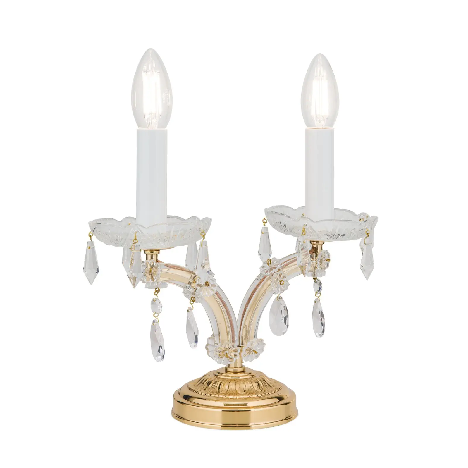 Stona lampa MARIA THERESIA, 2 izvora svetla, zlatna - 4