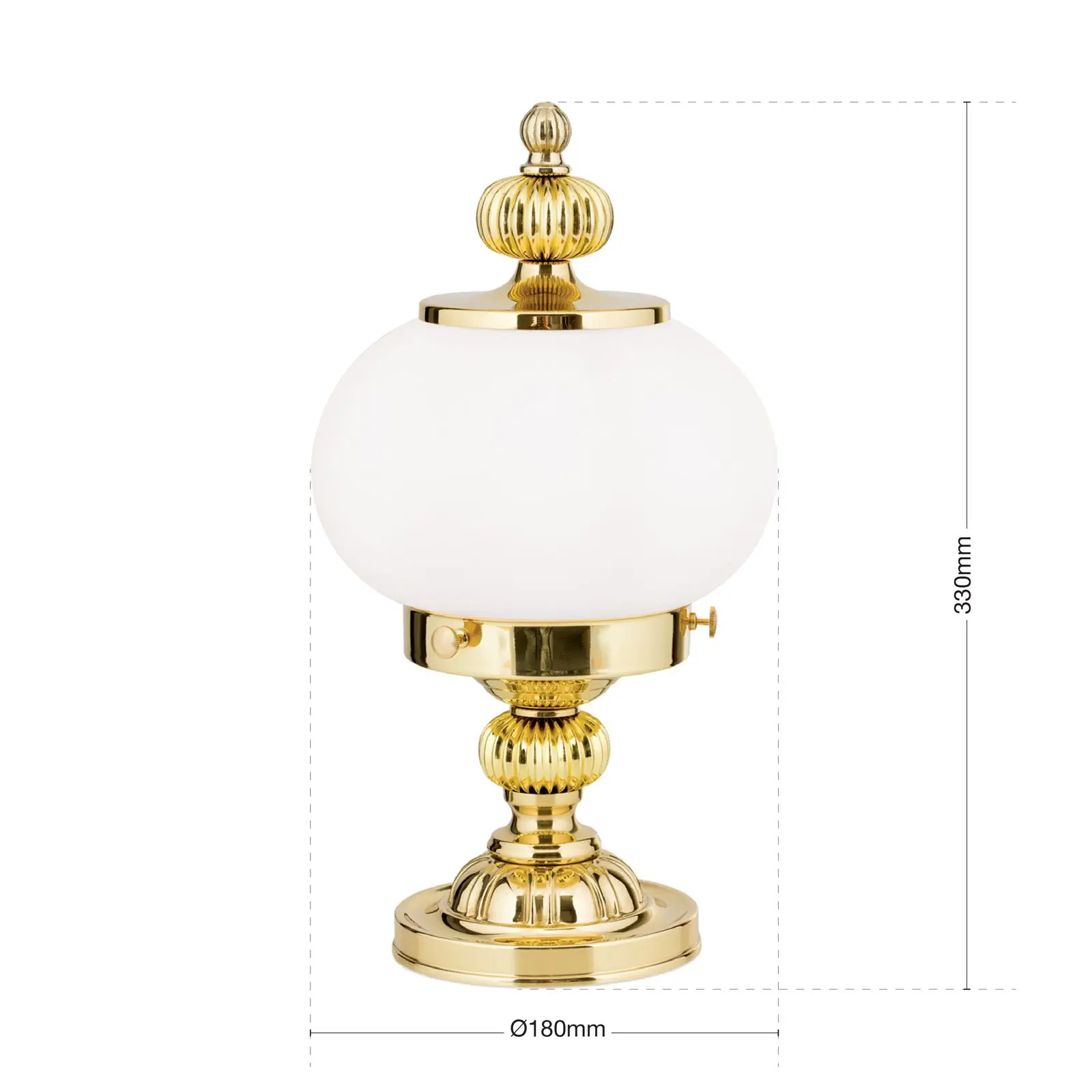 Stona lampa WIENER NOSTALGIE, 1 izvor svetla, sjajni mesing, sa opal mat staklom - 7