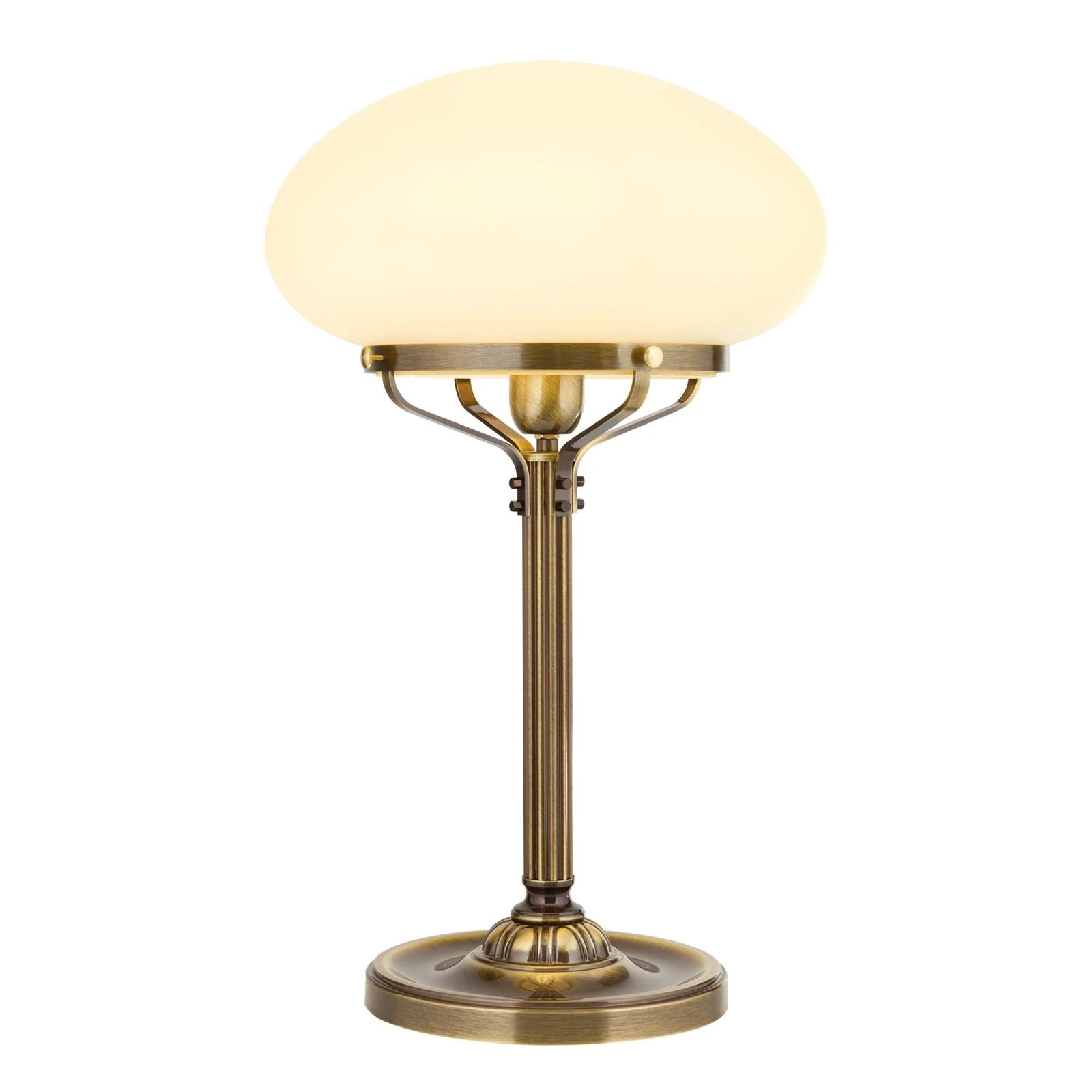 Stona lampa WIENER NOSTALGIE, H62 cm, antik mesing, šampanj staklo - 4