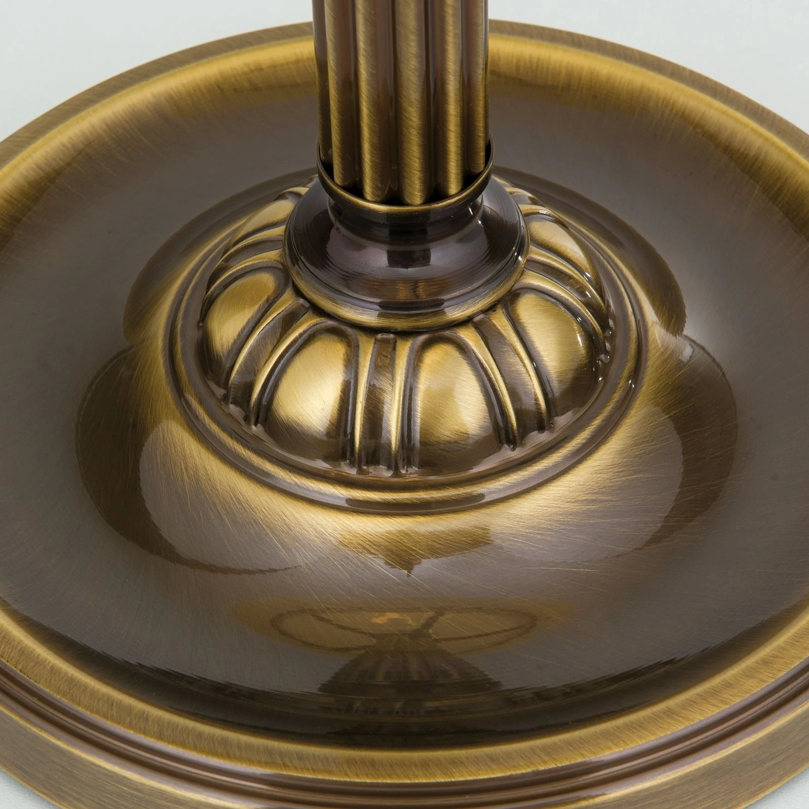 Stona lampa WIENER NOSTALGIE, H62 cm, antik mesing, šampanj staklo - 5