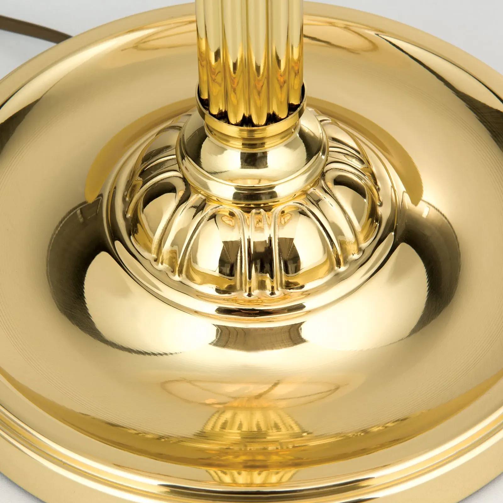 Stona lampa WIENER NOSTALGIE, sjajni mesing, sa opal mat staklom, H62cm - 5