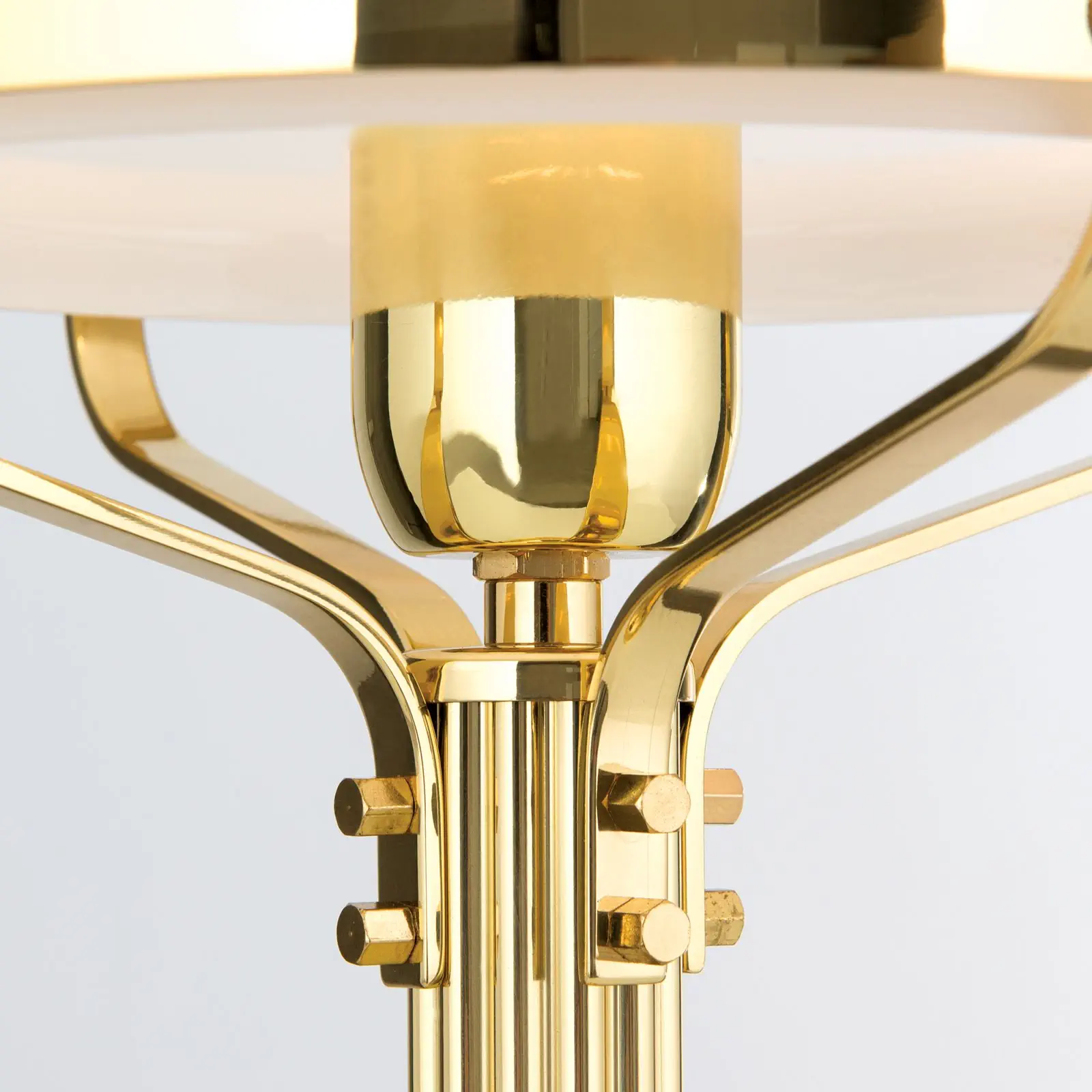 Stona lampa WIENER NOSTALGIE, sjajni mesing, sa opal mat staklom, H62cm - 6