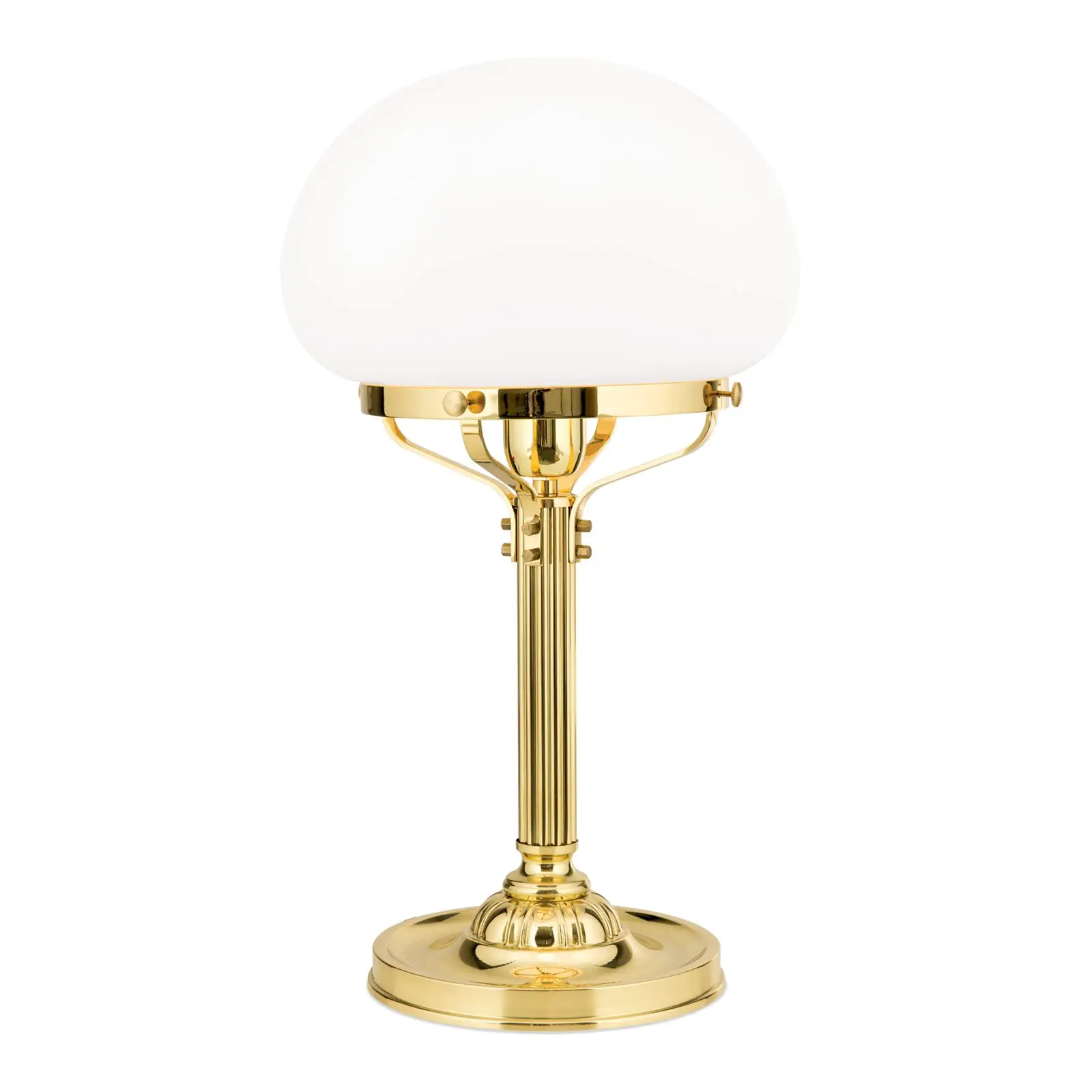 Stočna lampa WIENER NOSTALGIE, sjajni mesing, sa opal mat staklom, H51cm - 4