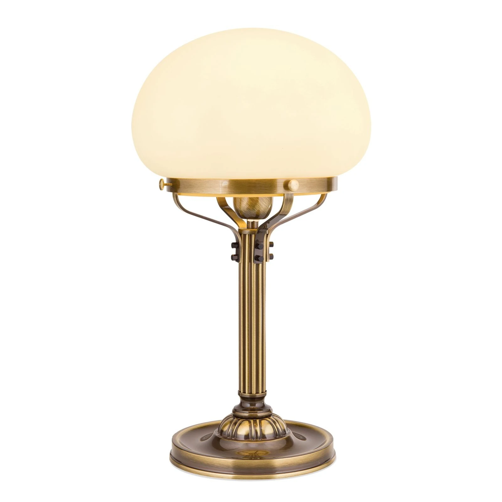 Stona lampa WIENER NOSTALGIE, H51 cm, antik mesing, šampanj staklo - 4