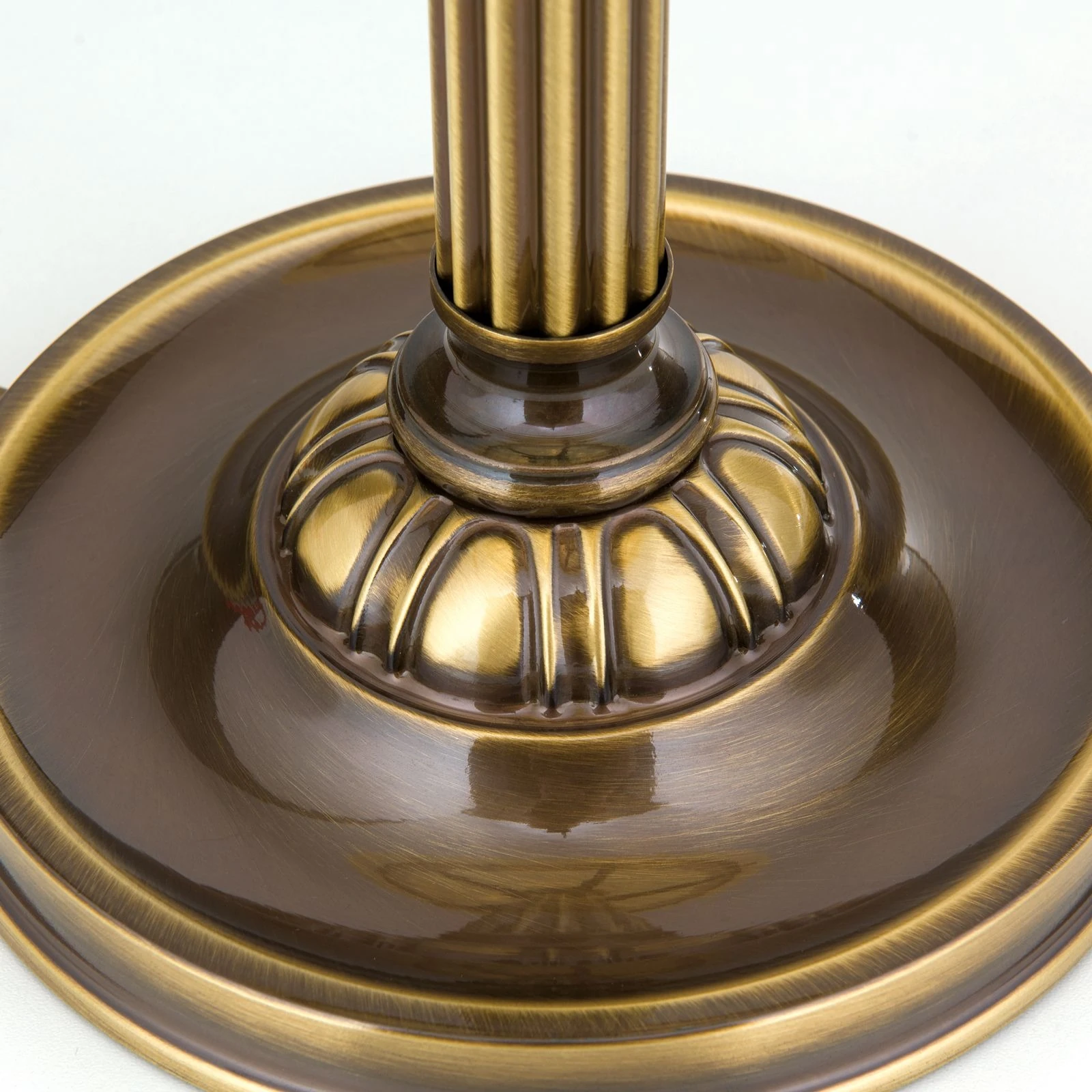 Stona lampa WIENER NOSTALGIE, H51 cm, antik mesing, šampanj staklo - 5