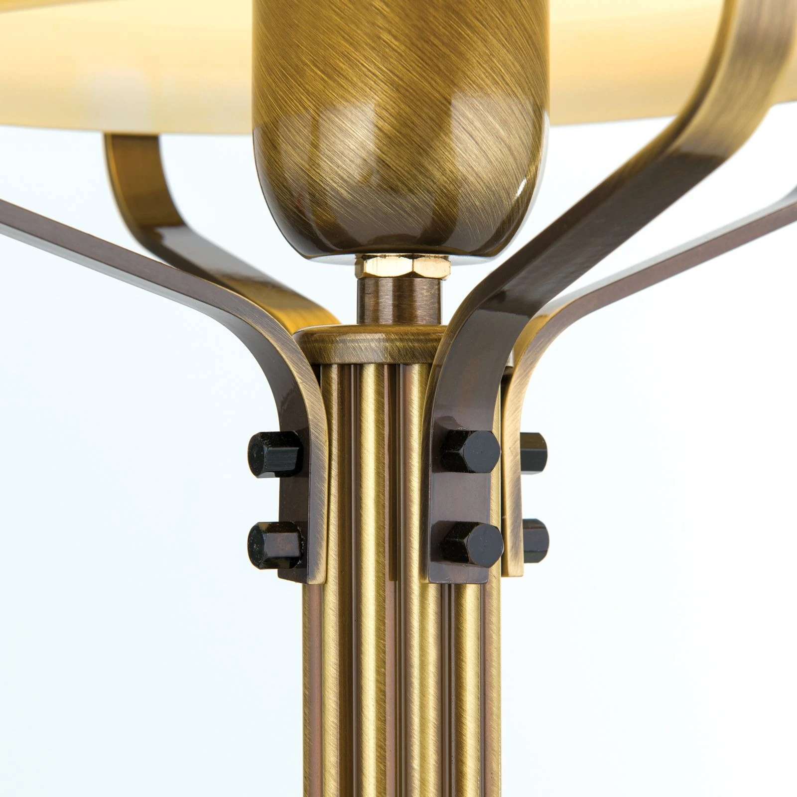 Stona lampa WIENER NOSTALGIE, H51 cm, antik mesing, šampanj staklo - 6