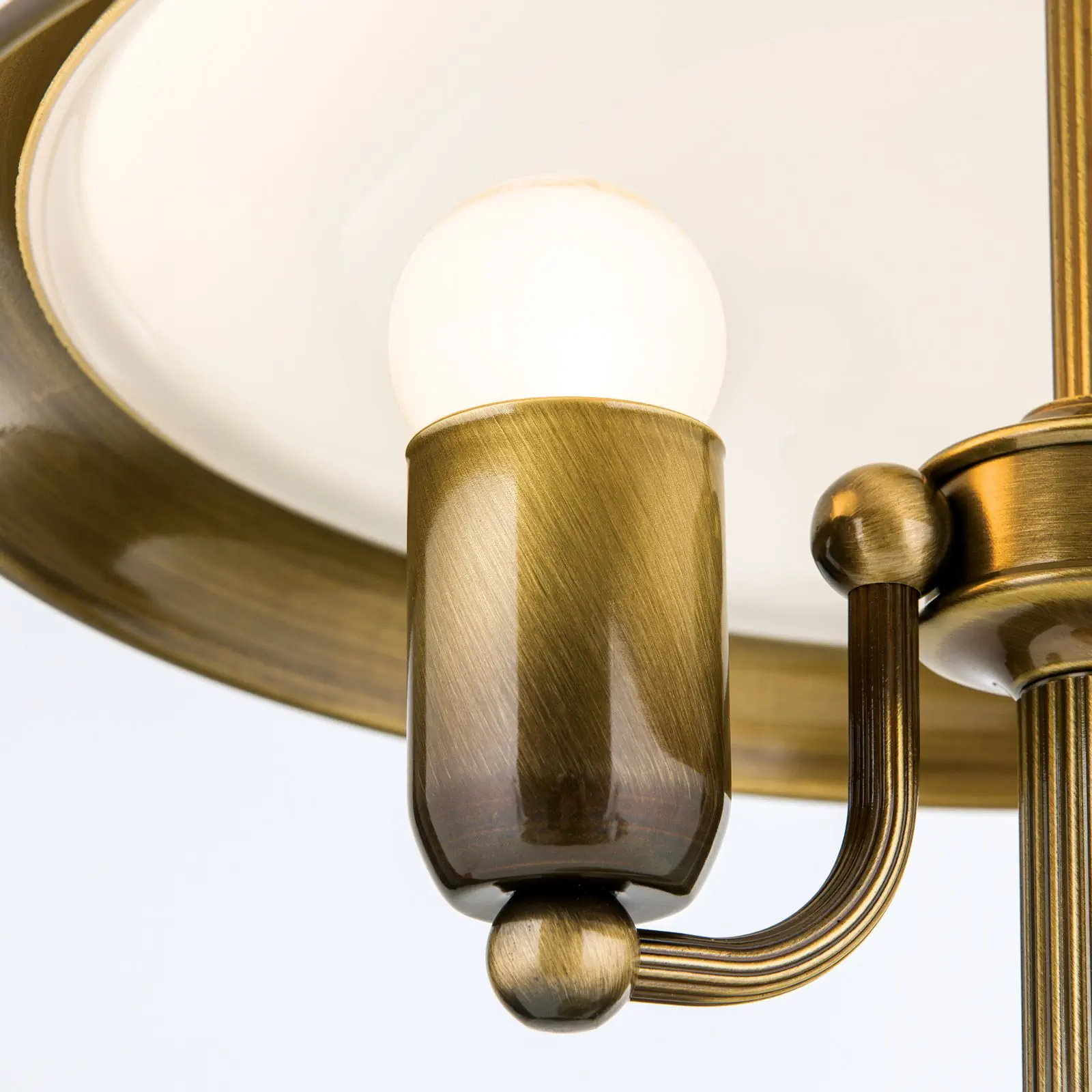 Stona lampa AUSTRIAN OLD LAMP, 2 izvora svetla, patina, H 55 cm - 6