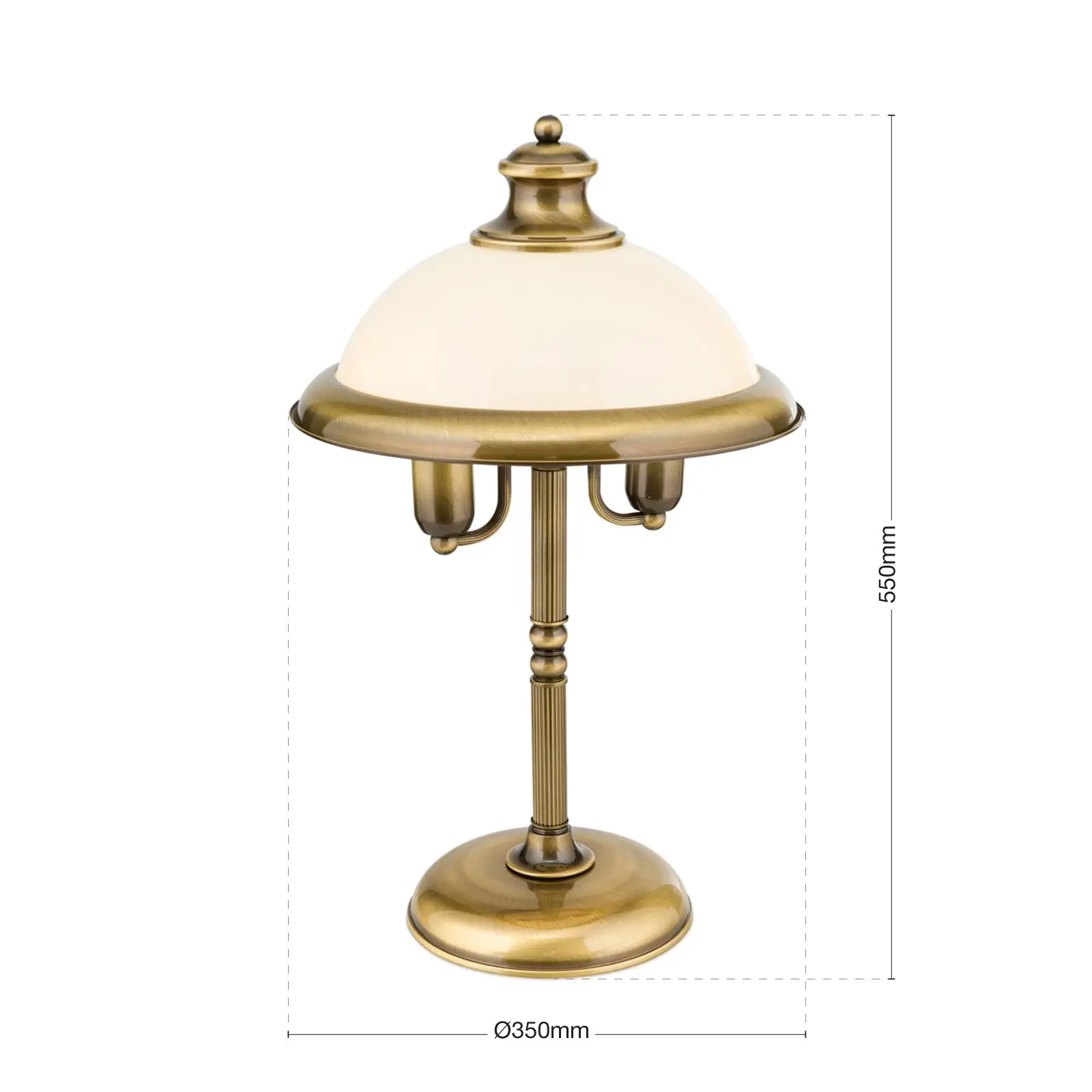 Stona lampa AUSTRIAN OLD LAMP, 2 izvora svetla, patina, H 55 cm - 7