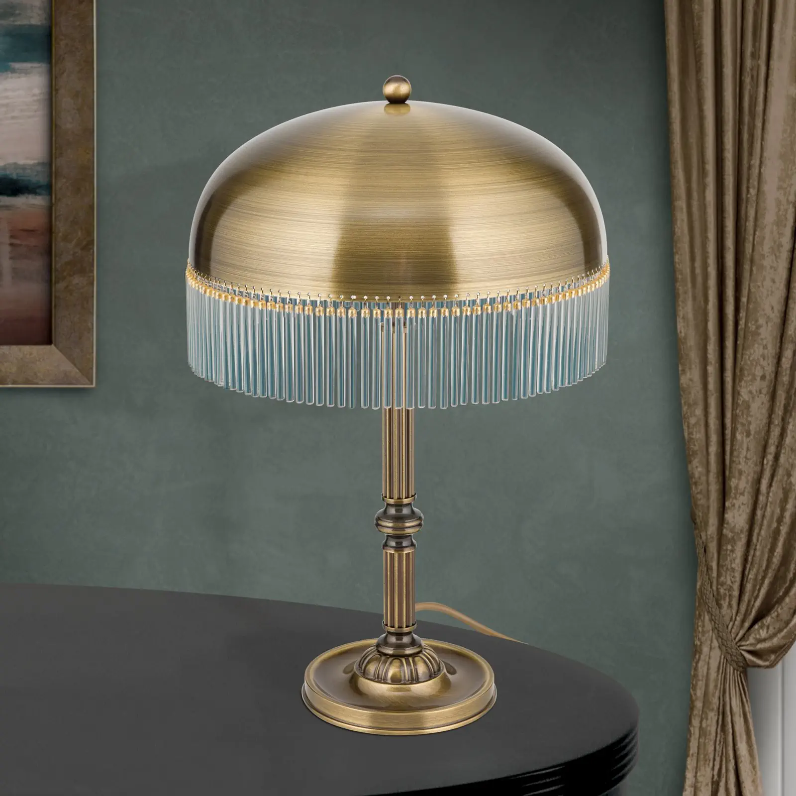 Stona lampa STÄBCHENSERIE, 2 izvora svetla, patina, Ø39cm - 3