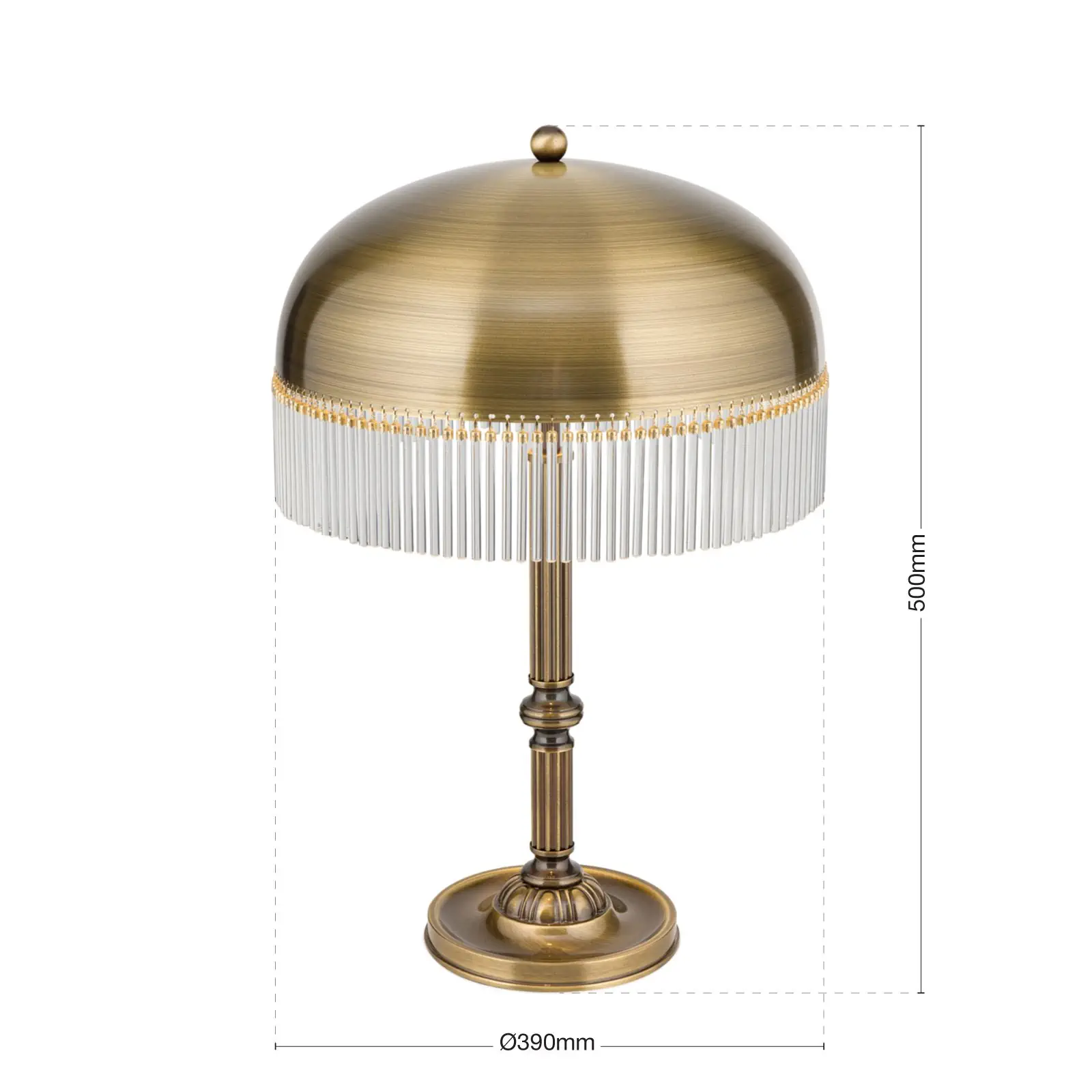 Stona lampa STÄBCHENSERIE, 2 izvora svetla, patina, Ø39cm - 7