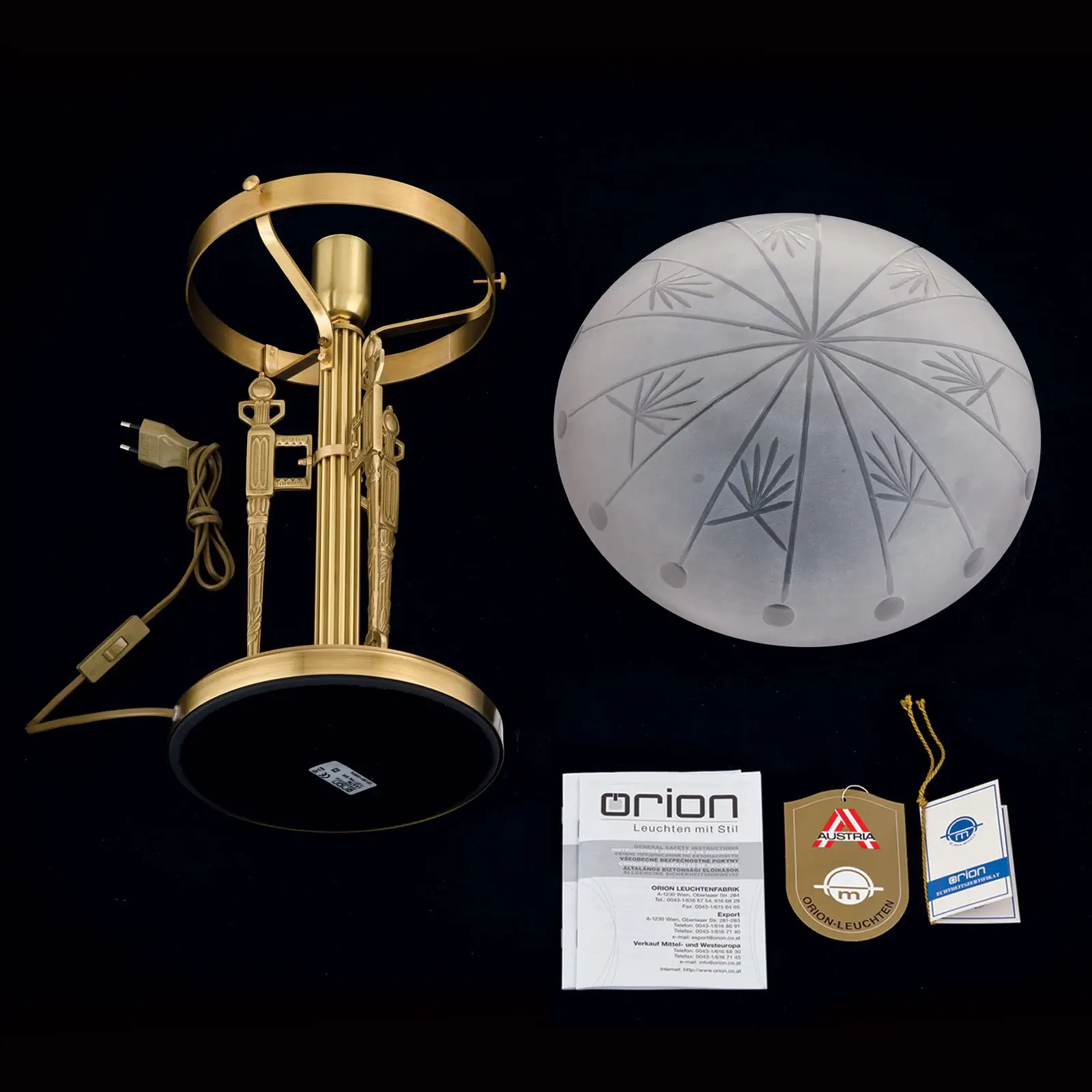 Stona lampa BUDAPEST, 1 izvor svetla, Bronza - 8