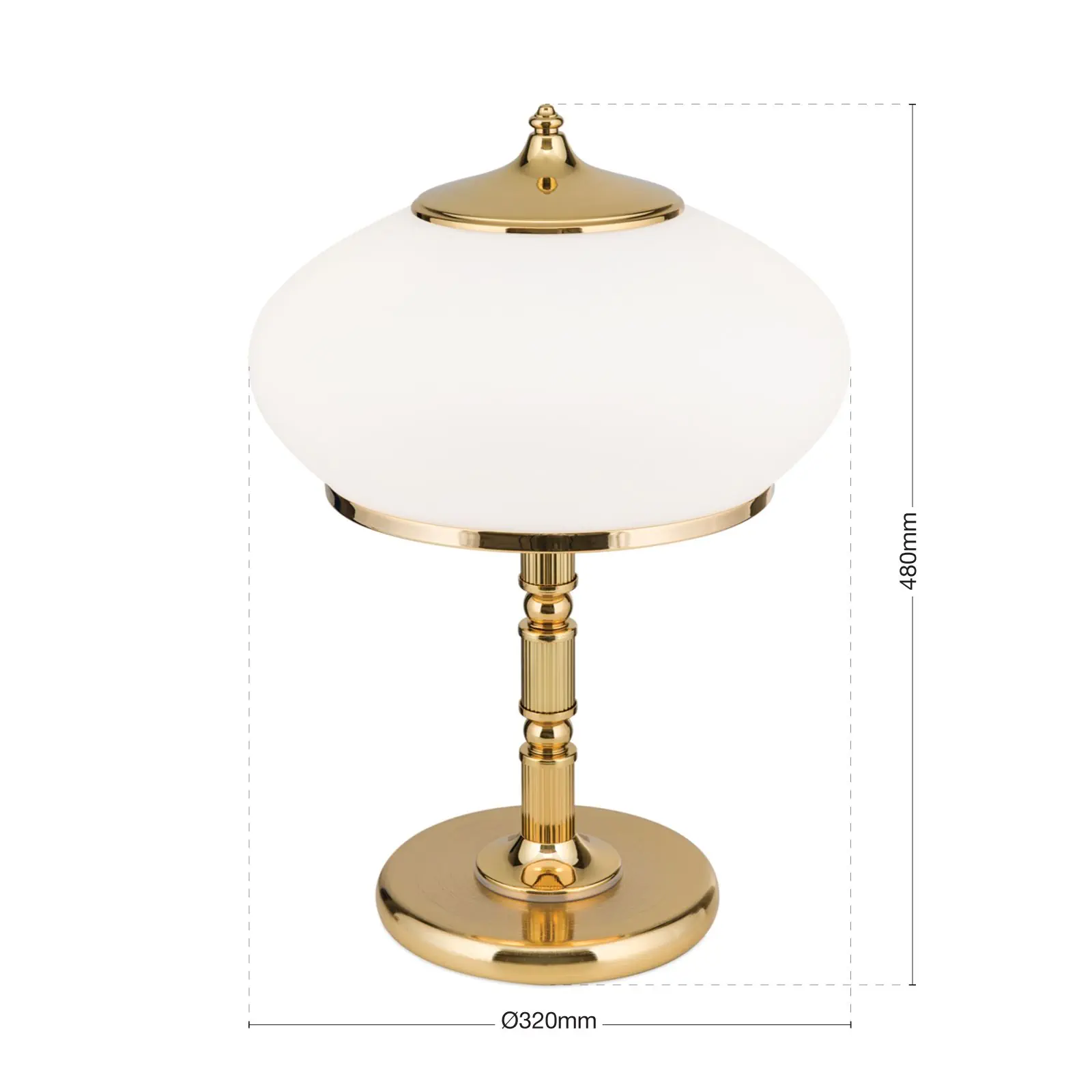 Stona lampa EMPIRE, zlatna, H 48 cm - 7