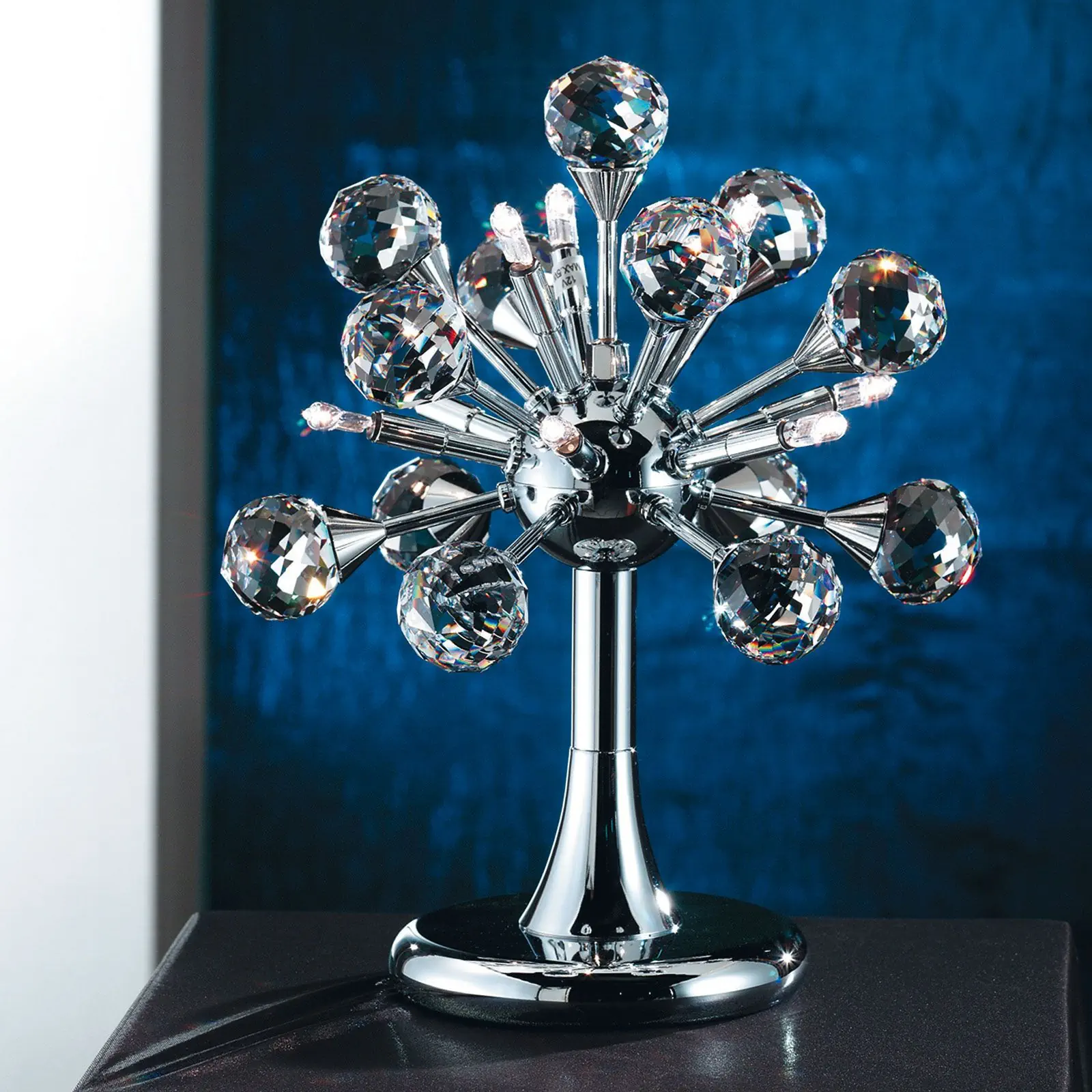 Stona lampa GALAXY, 9 izvora svetla, hrom - 4