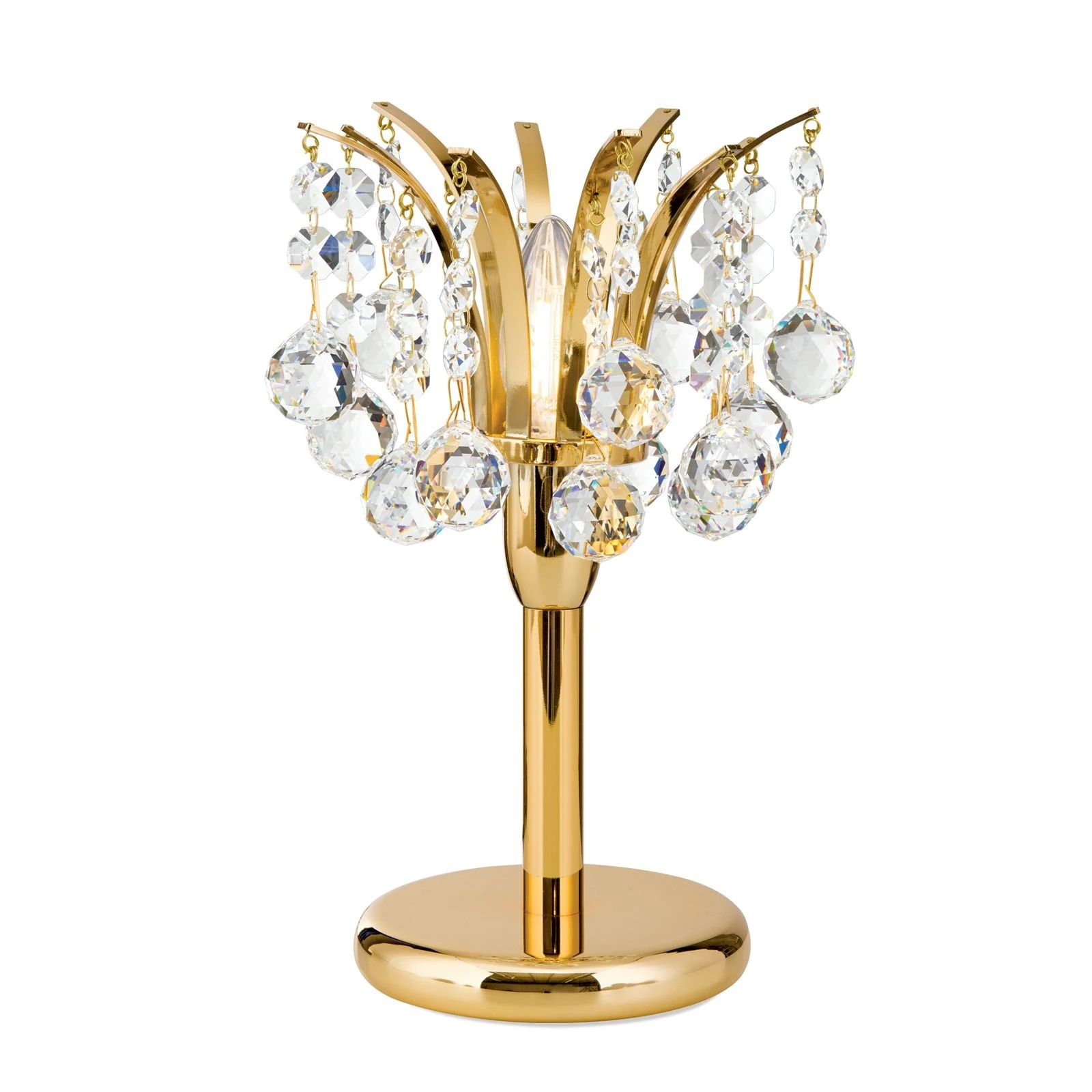 Stona lampa KRISTALL KLASSISCH, 1 izvor svetla, 24-karatno pozlaćena, visina 28 cm - 4