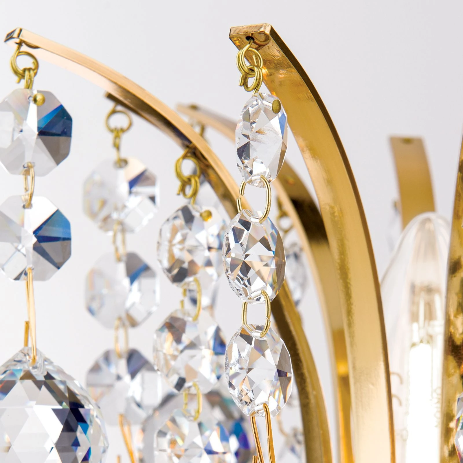 Stona lampa KRISTALL KLASSISCH, 1 izvor svetla, 24-karatno pozlaćena, visina 28 cm - 6