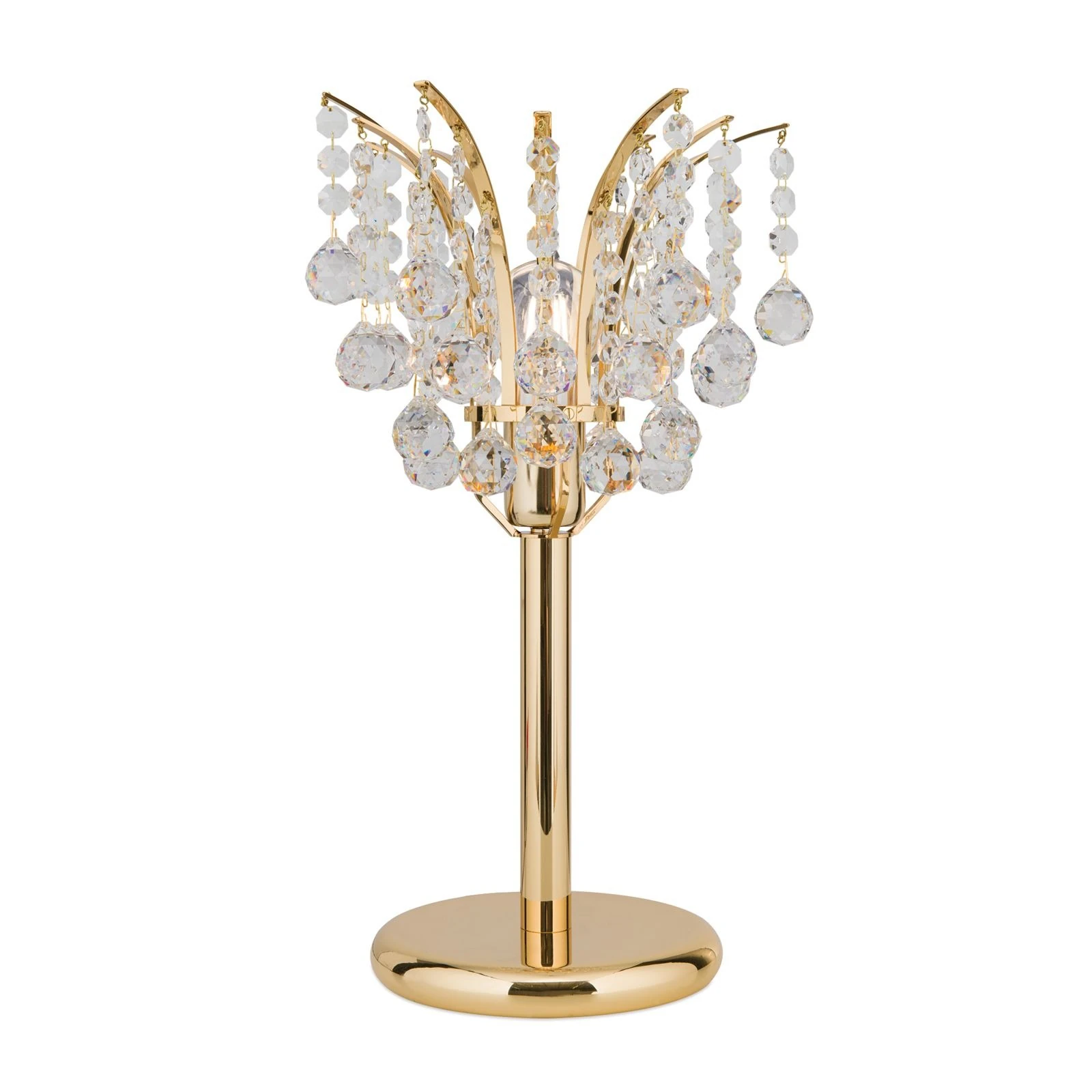 Stona lampa KRISTALL KLASSISCH, 1 izvor svetla, 24-karatno pozlaćeno, prozirno kristalno staklo, visina 45 cm - 4