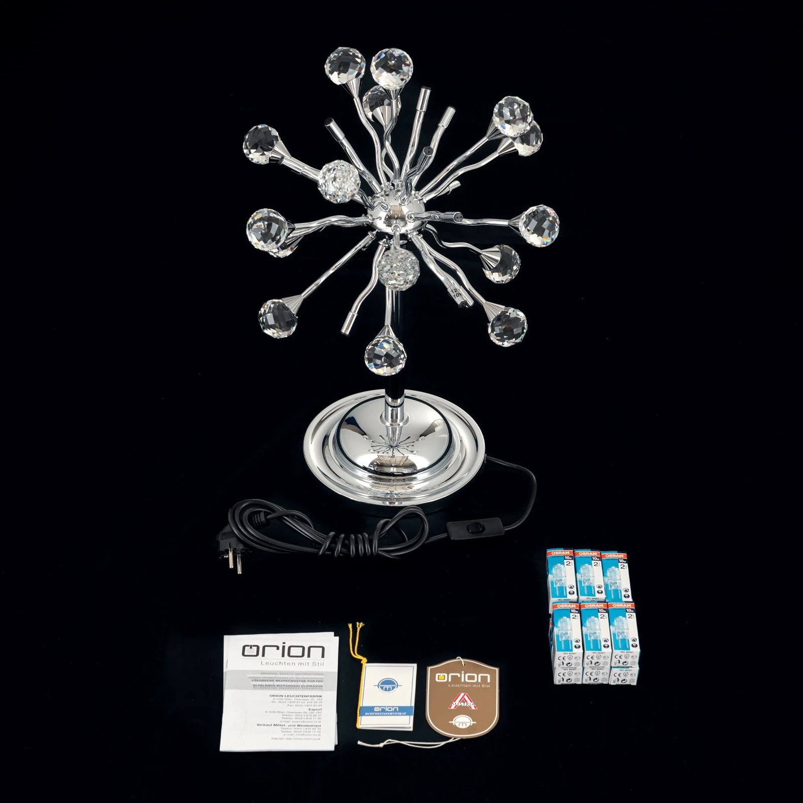 Stona lampa GALAXY, 12 izvora svetla, Hrom - 8