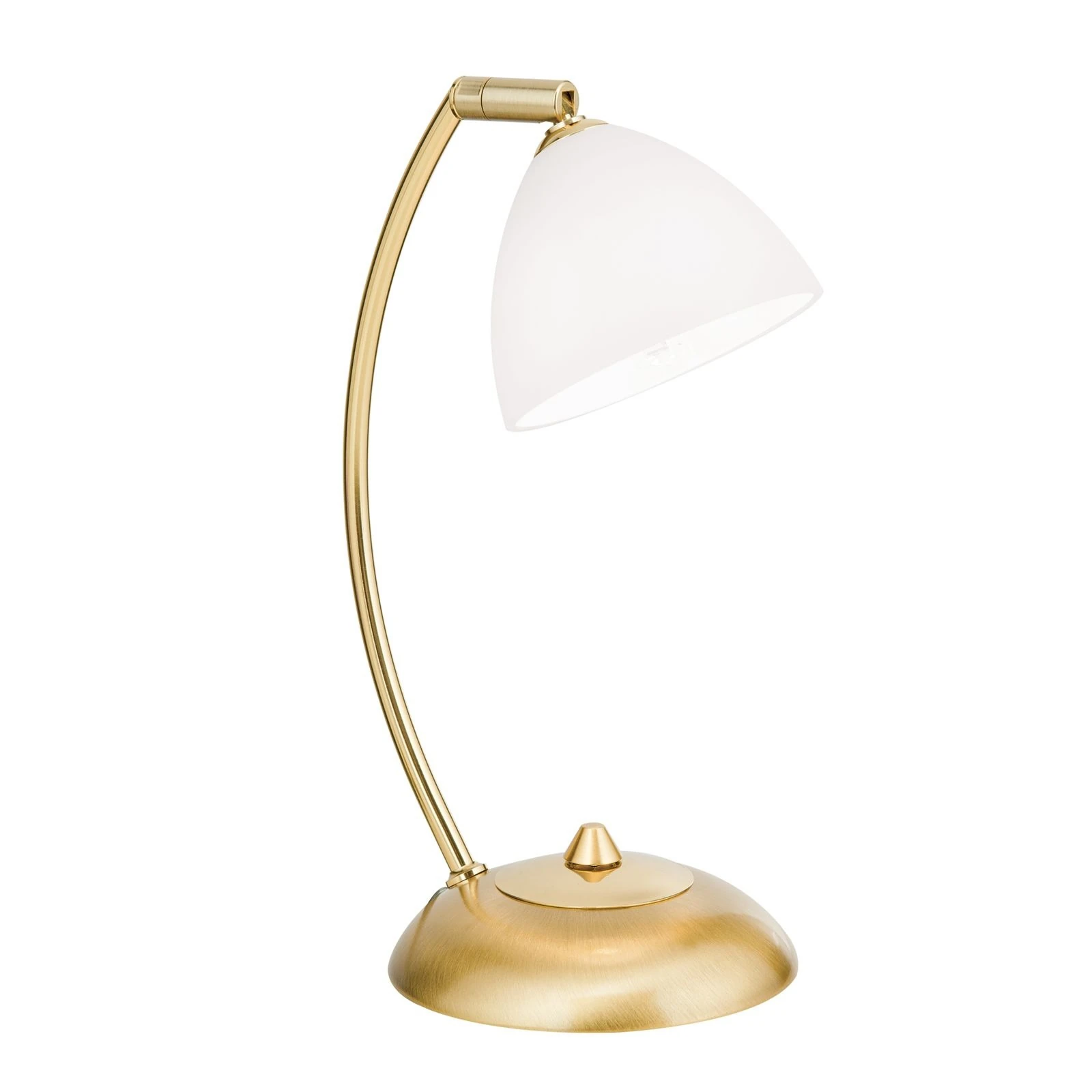 Stona lampa OPALDESIGN, 1 izvor svetla, brušeno zlato, opalno staklo - 4