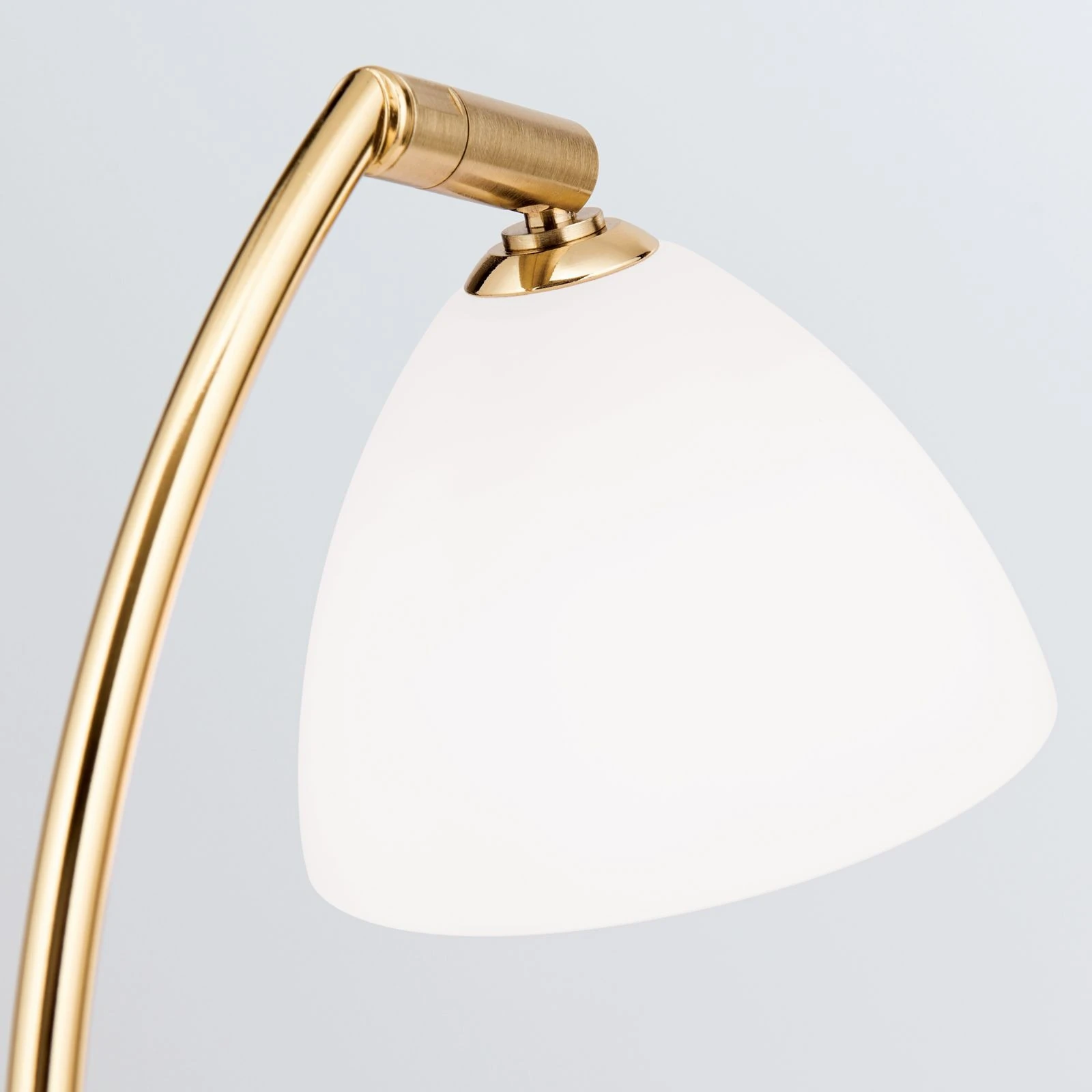 Stona lampa OPALDESIGN, 1 izvor svetla, brušeno zlato, opalno staklo - 6