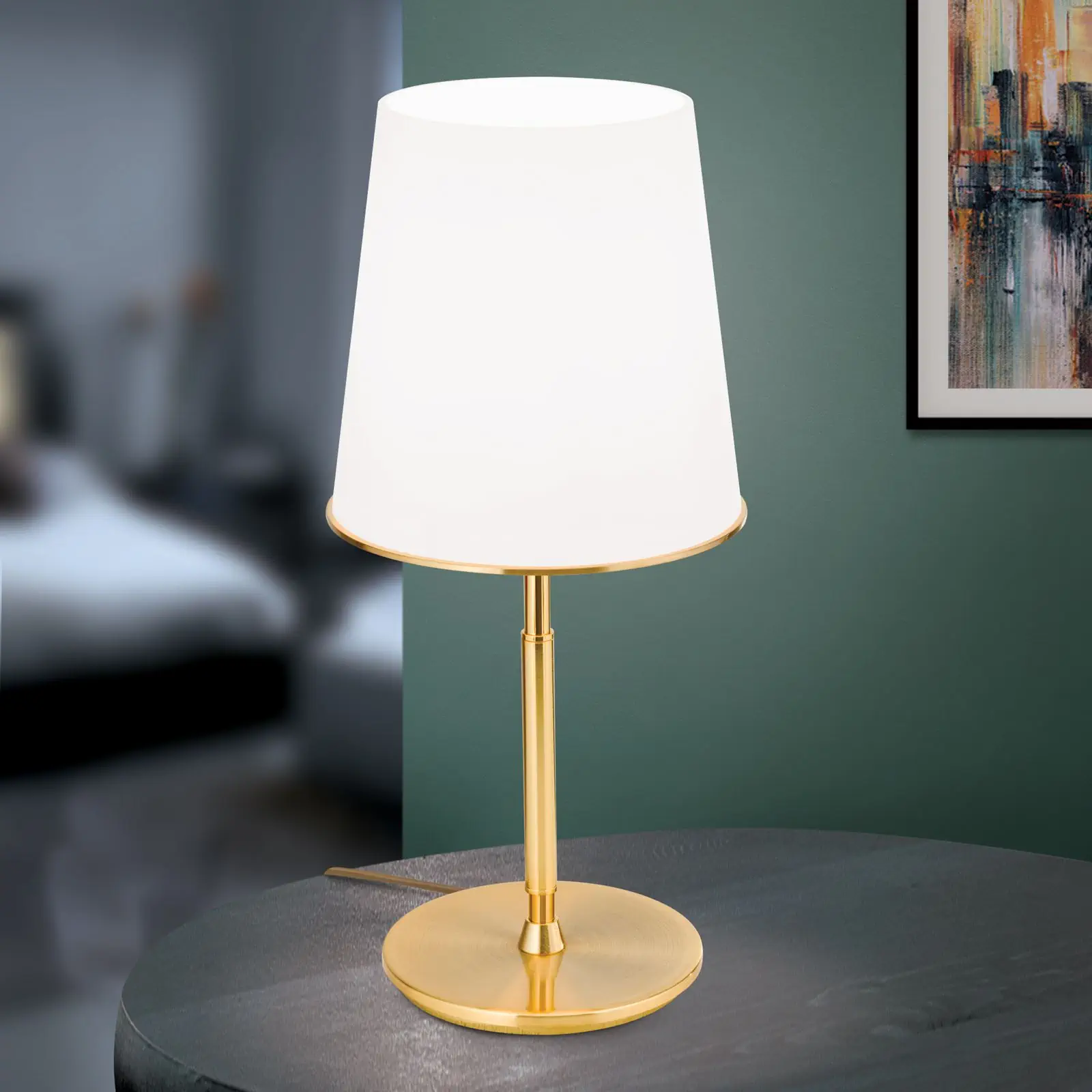 Stona lampa KONUS, 1 izvor svetla, mat zlatna - 2