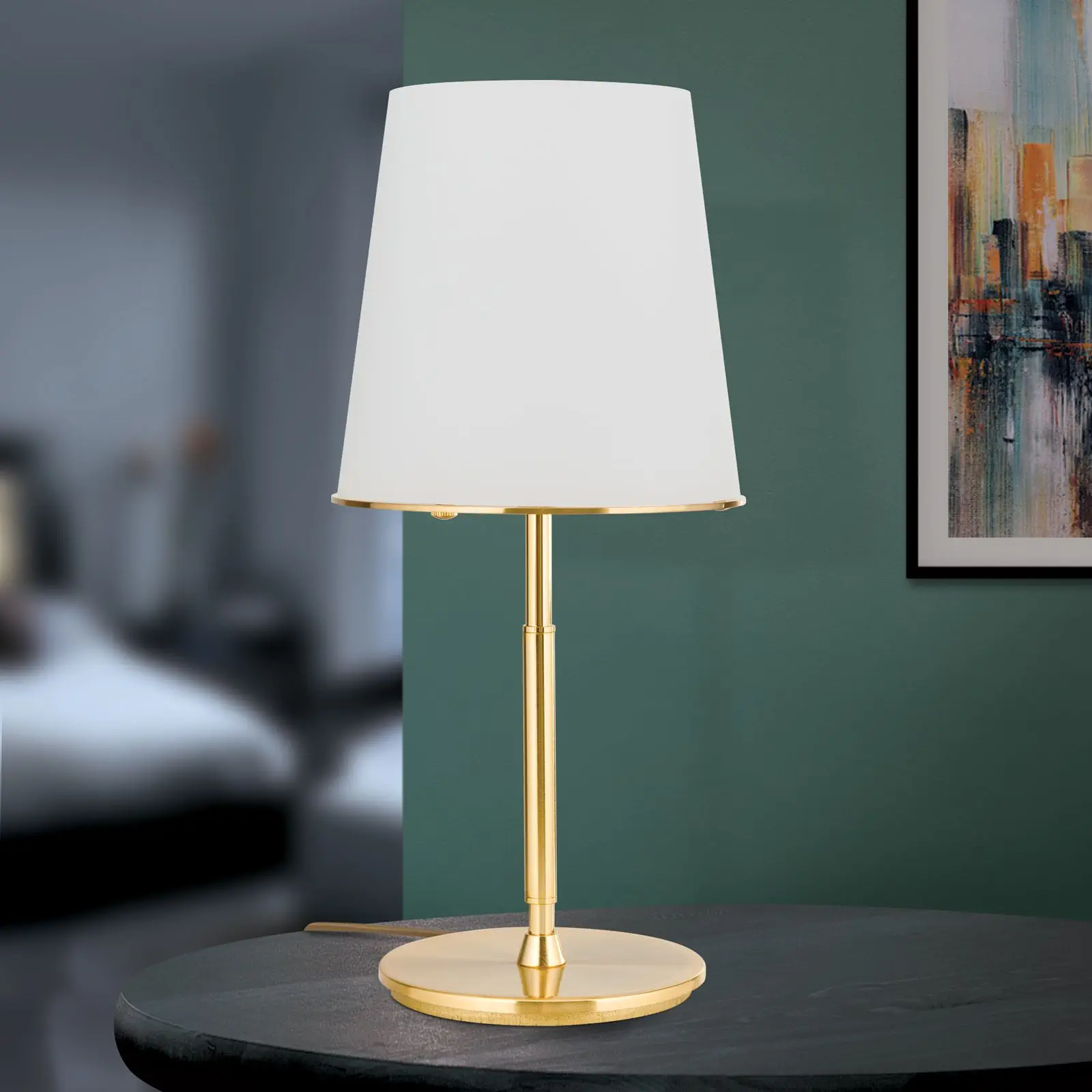 Stona lampa KONUS, 1 izvor svetla, mat zlatna - 3