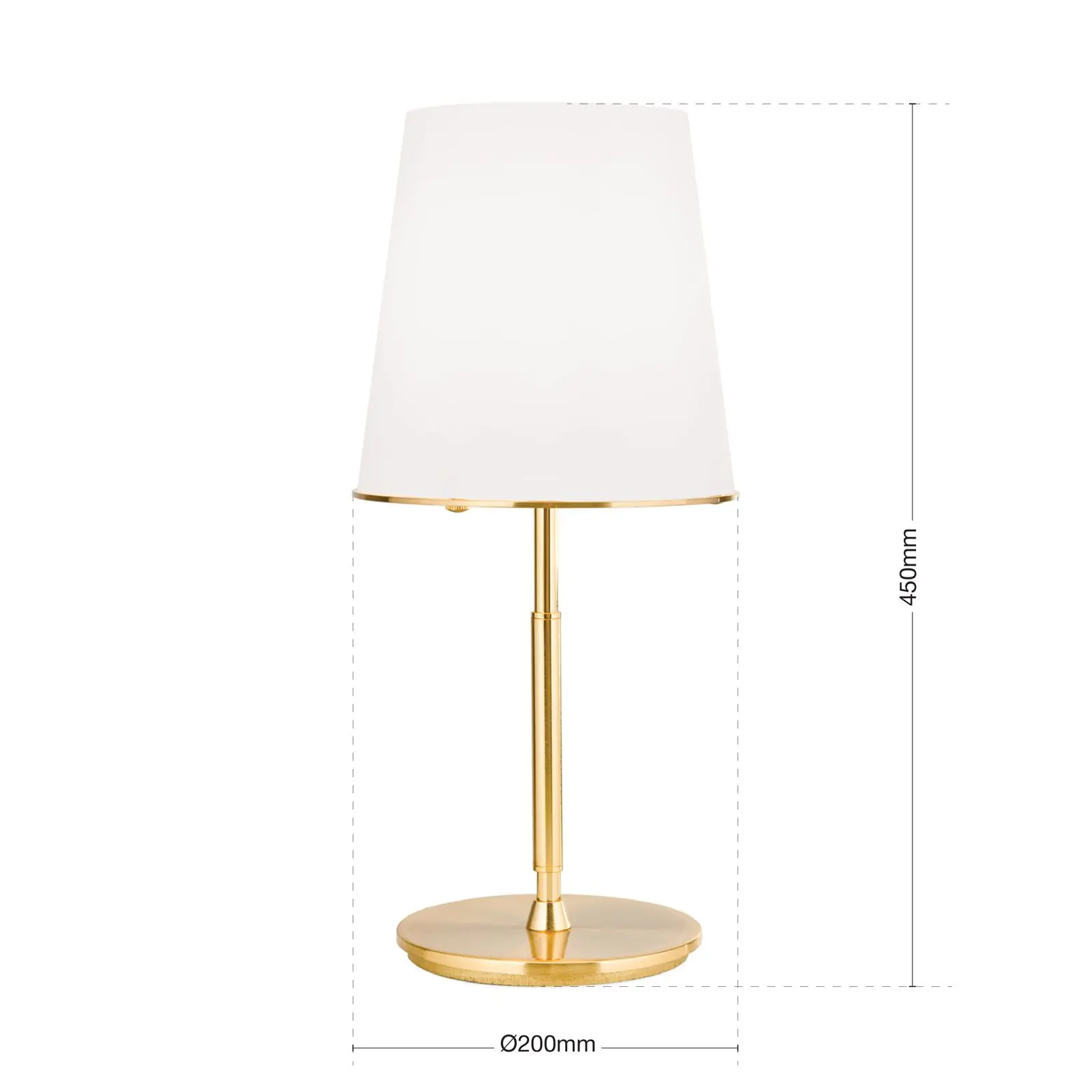 Stona lampa KONUS, 1 izvor svetla, mat zlatna - 7