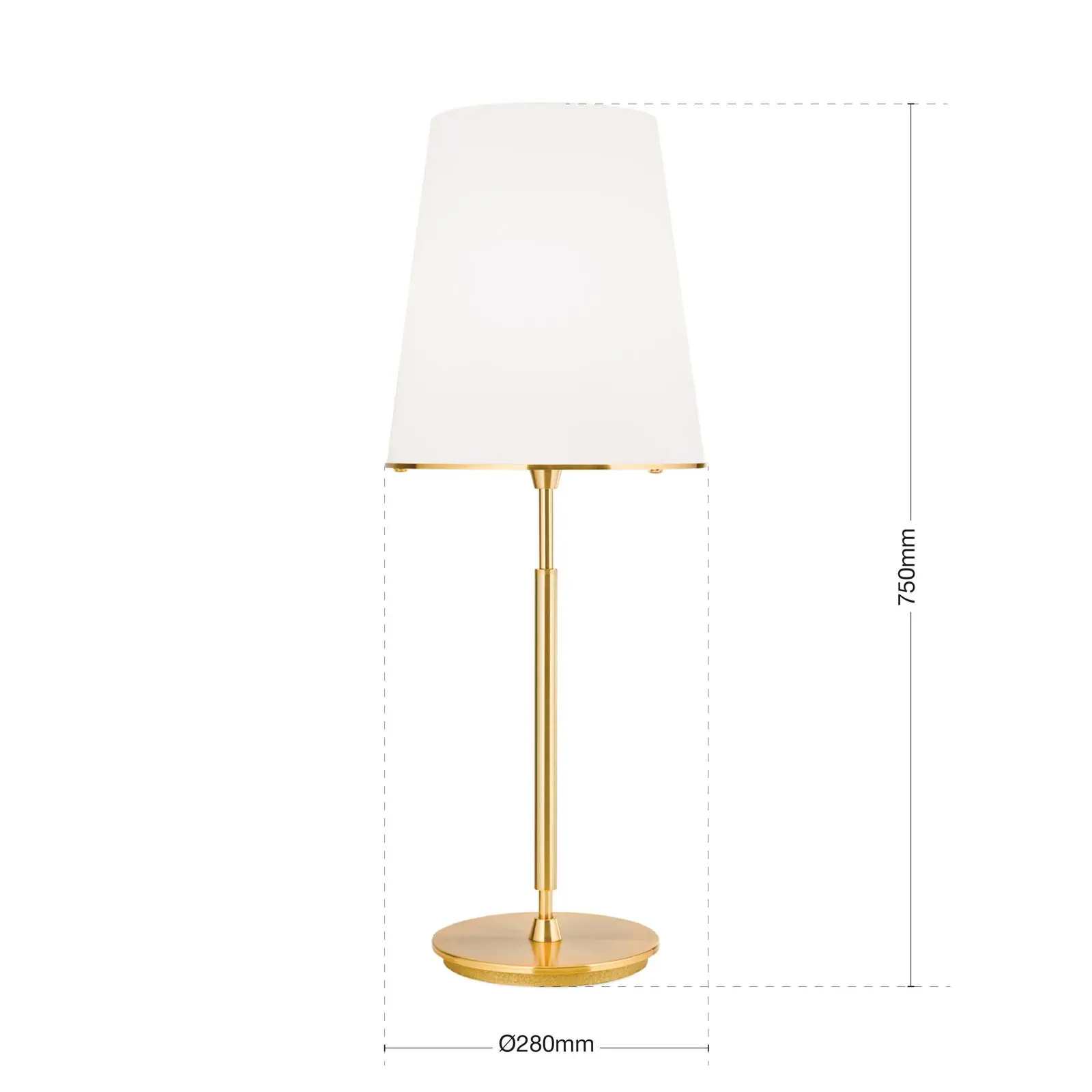 Stona lampa KONUS, 3 izvora svetla, mat zlatna - 7