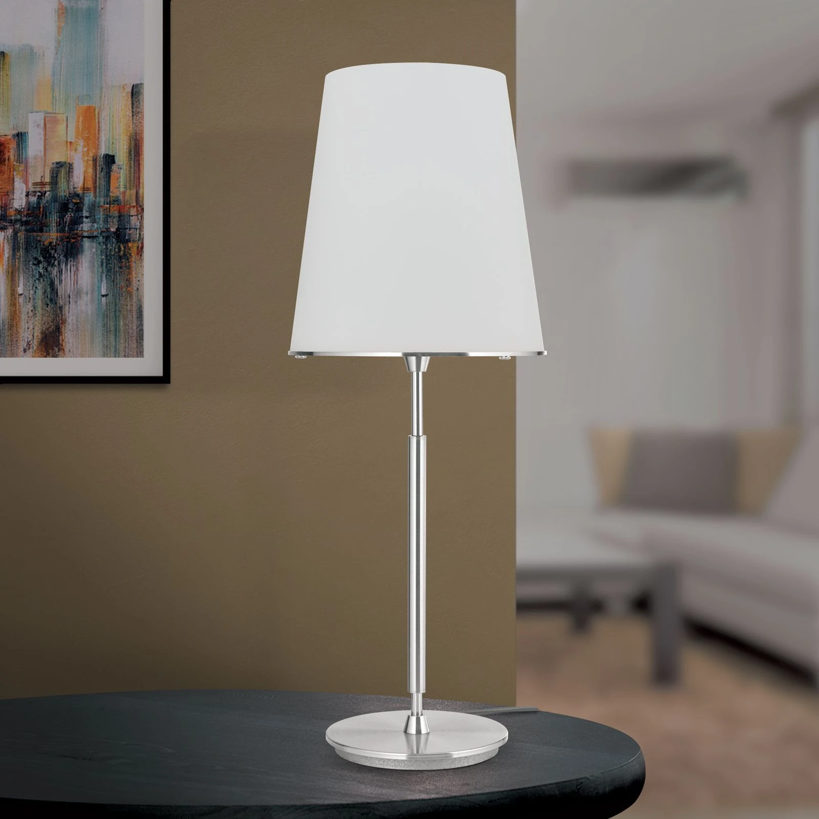 Stona lampa KONUS, 3 izvora svetla, saten hrom - 3