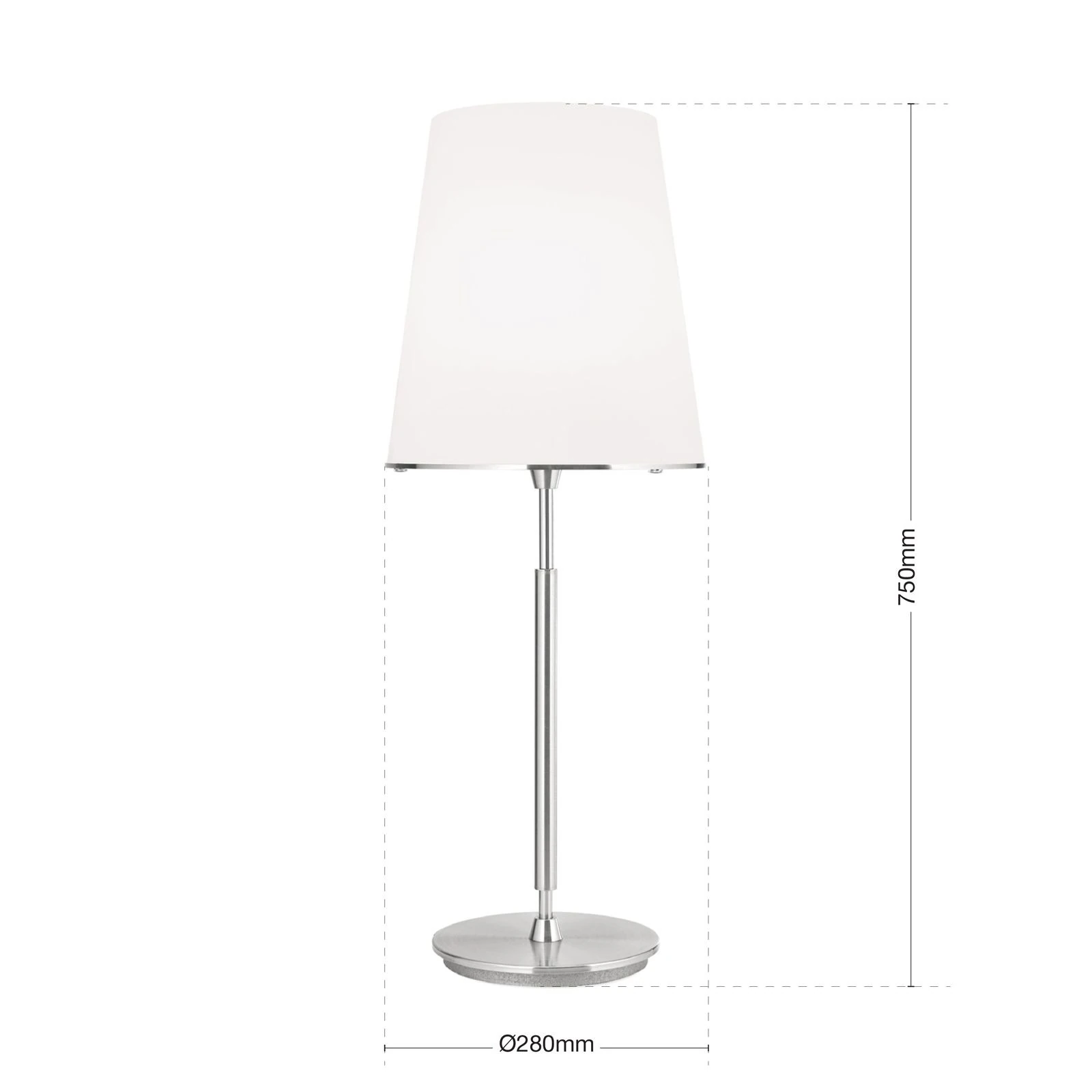 Stona lampa KONUS, 3 izvora svetla, saten hrom - 7