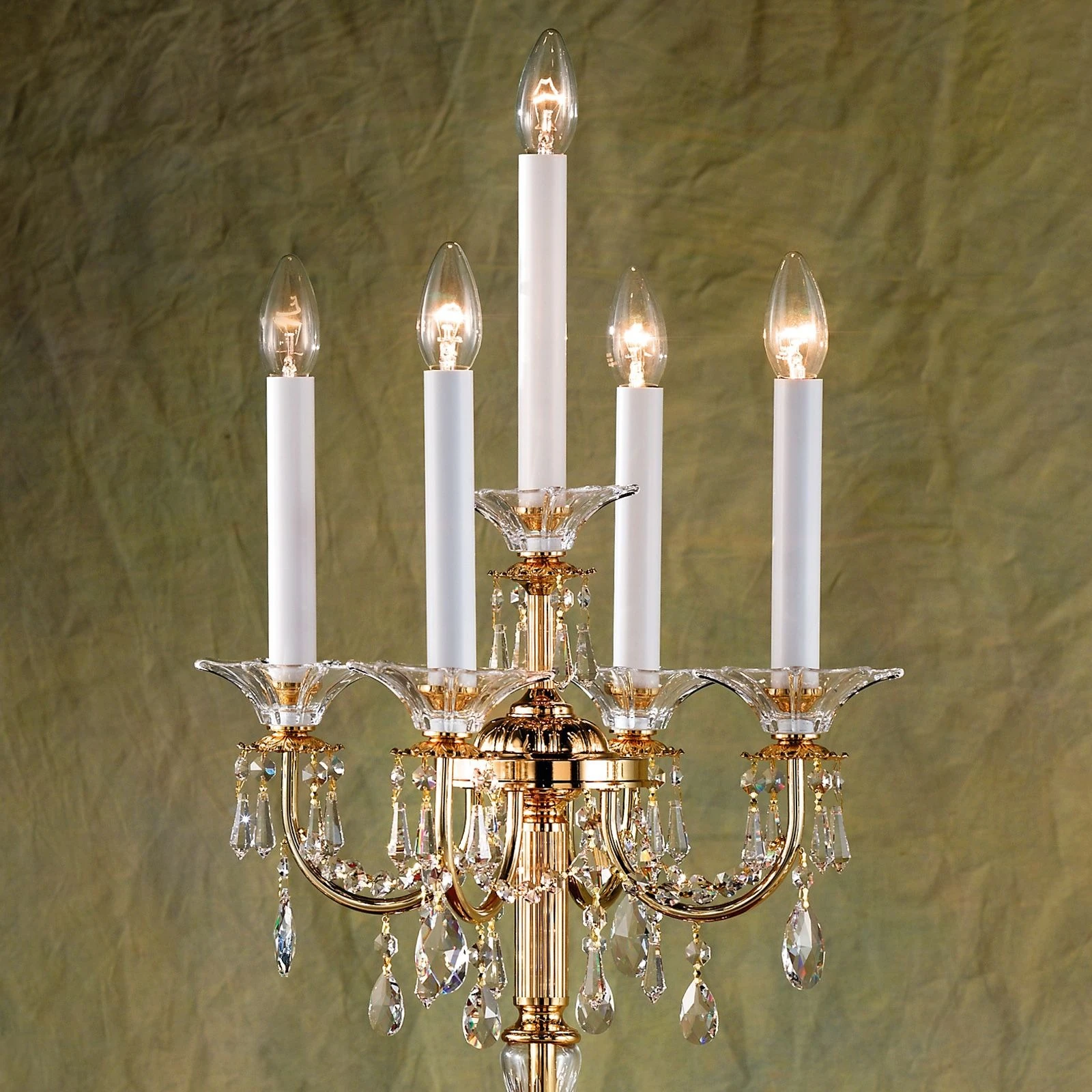 Stona lampa KATHARINA, 5 izvora svetla, 24-karatno pozlaćena - 2