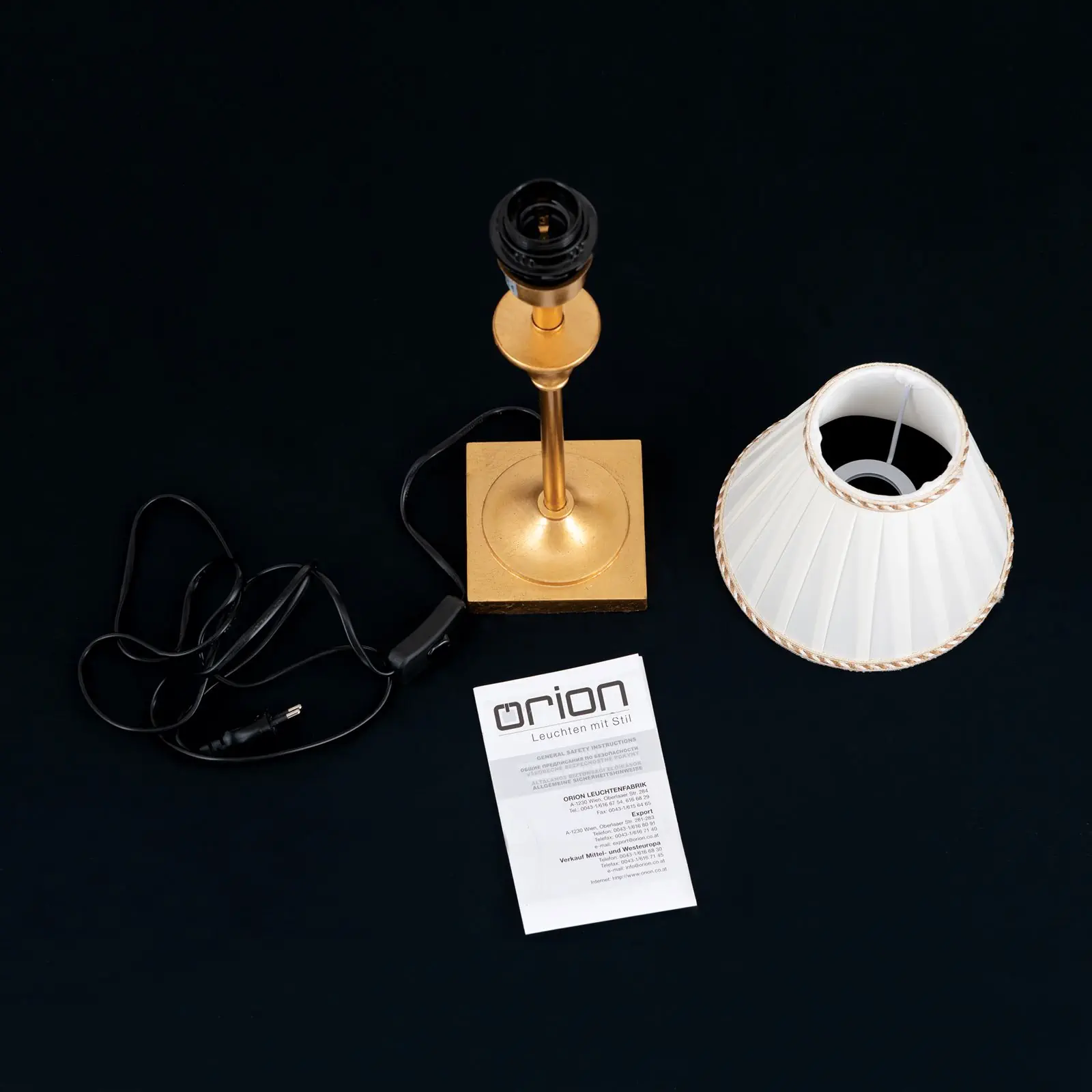 Stona lampa FONSA, antikno zlato, H 43 cm - 8