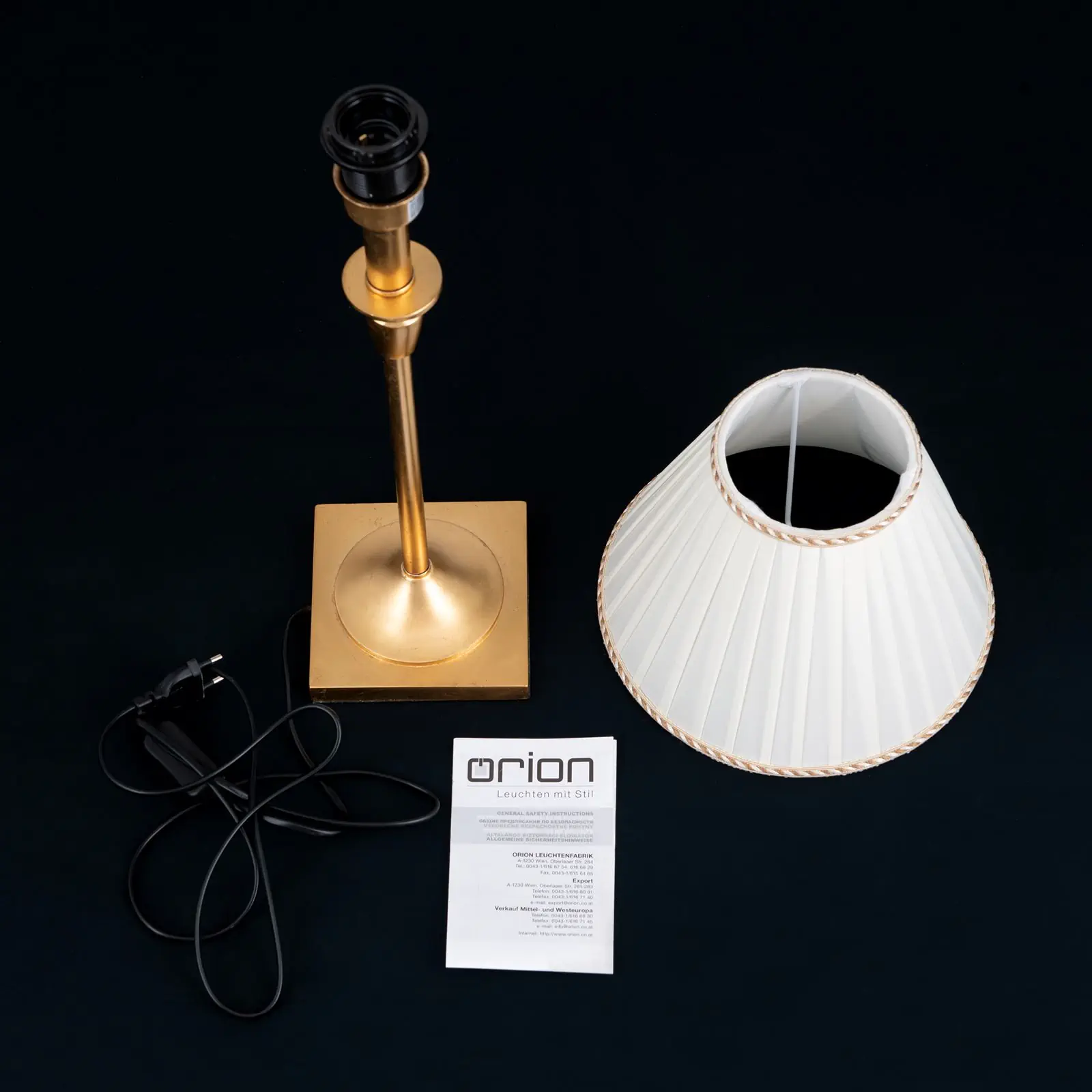 Stona lampa FONSA, antikno zlato, H 61 cm - 8