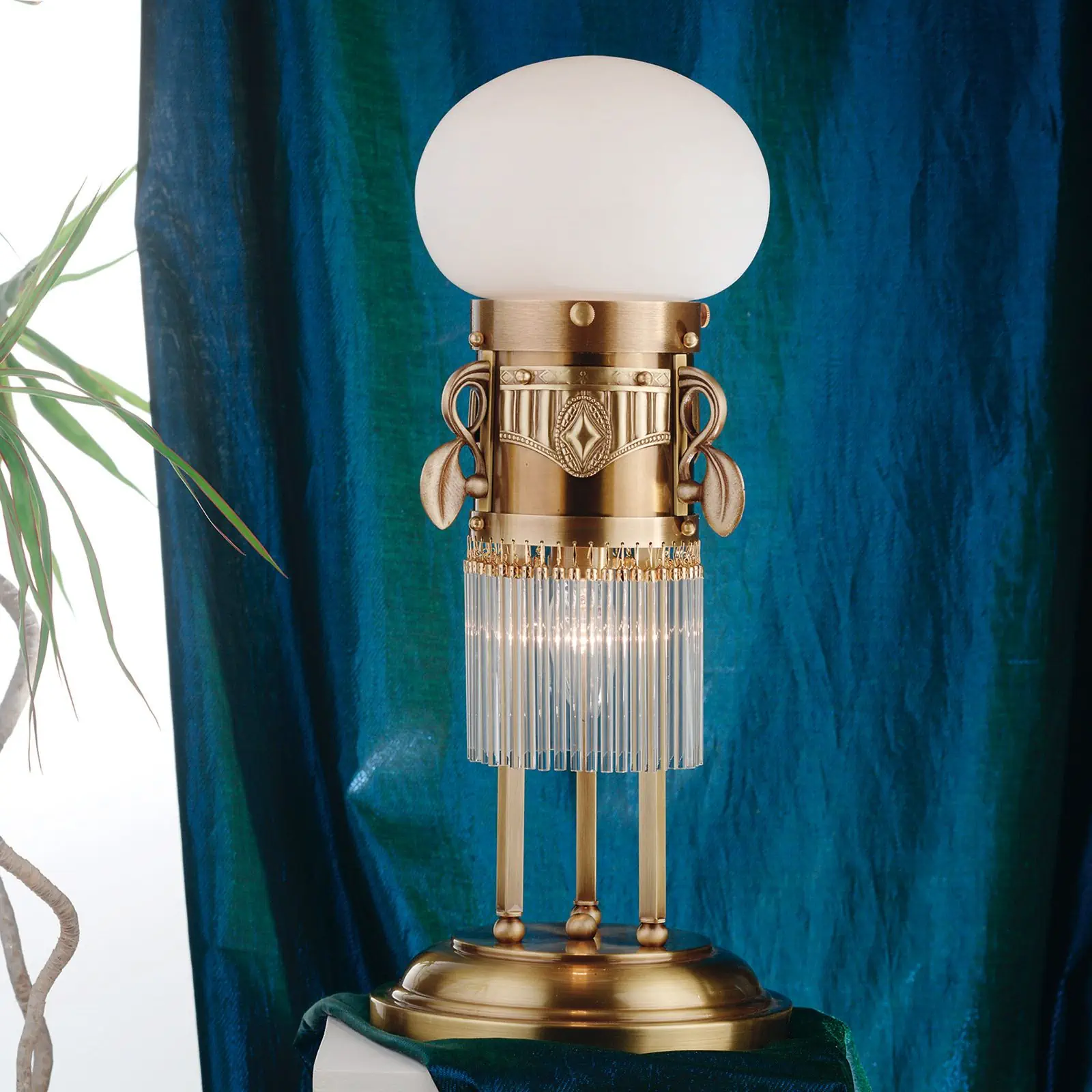 Stona lampa ADELE, 2 izvora svetla, antikni mesing - 1