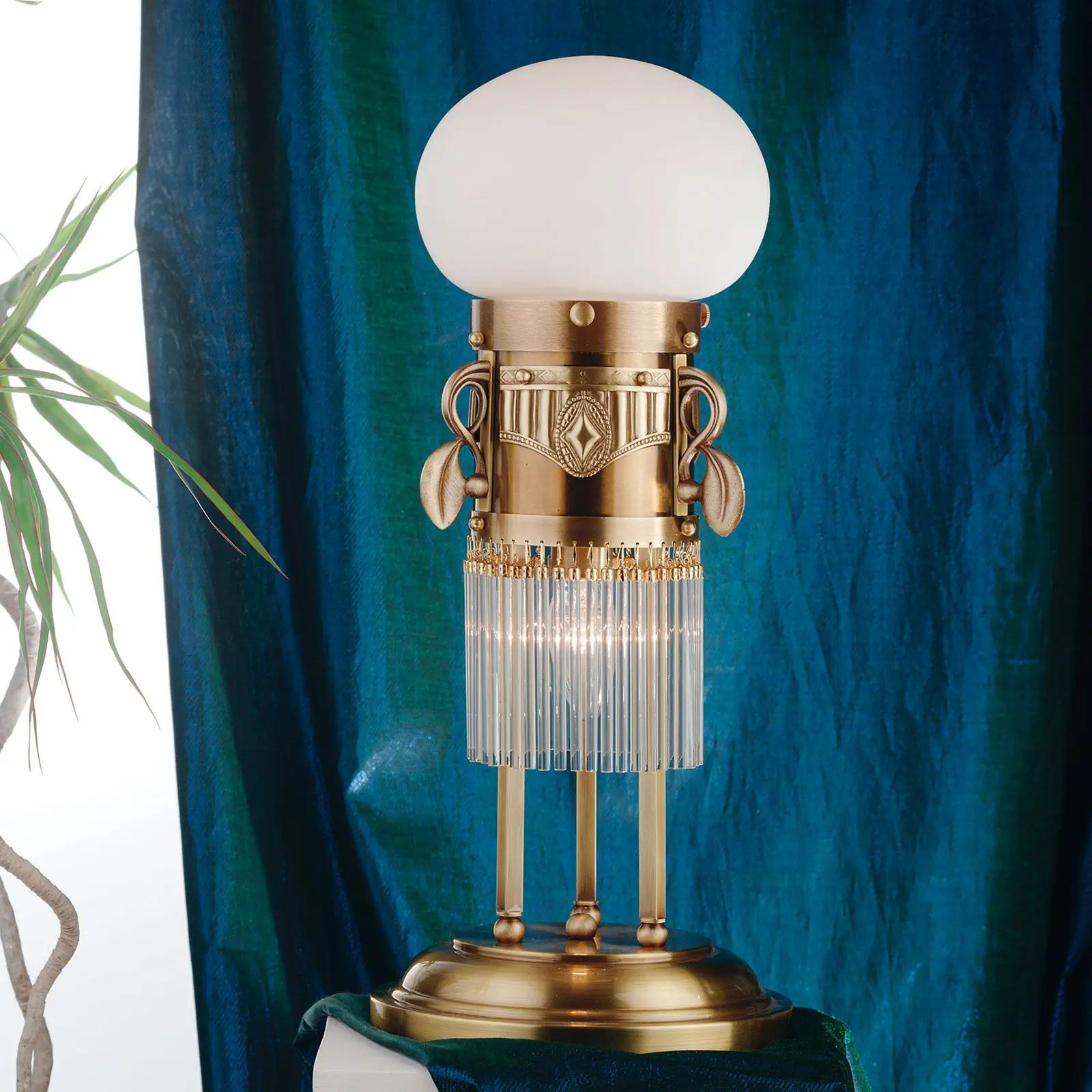 Stona lampa ADELE, 2 izvora svetla, antikni mesing - 4