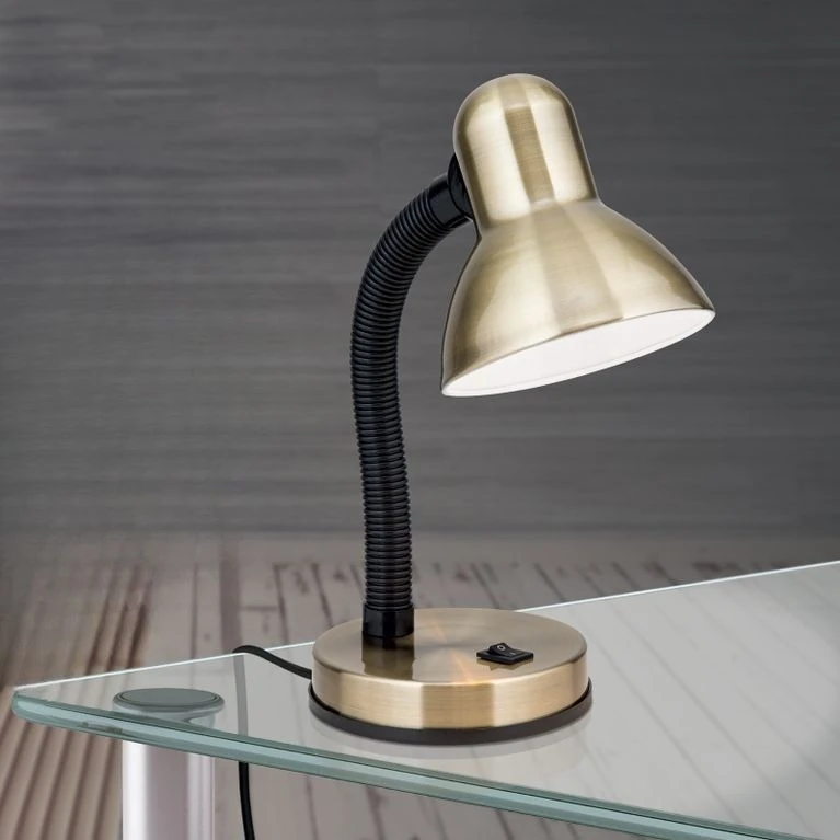 Stona lampa NEMO, antik mesing - 1