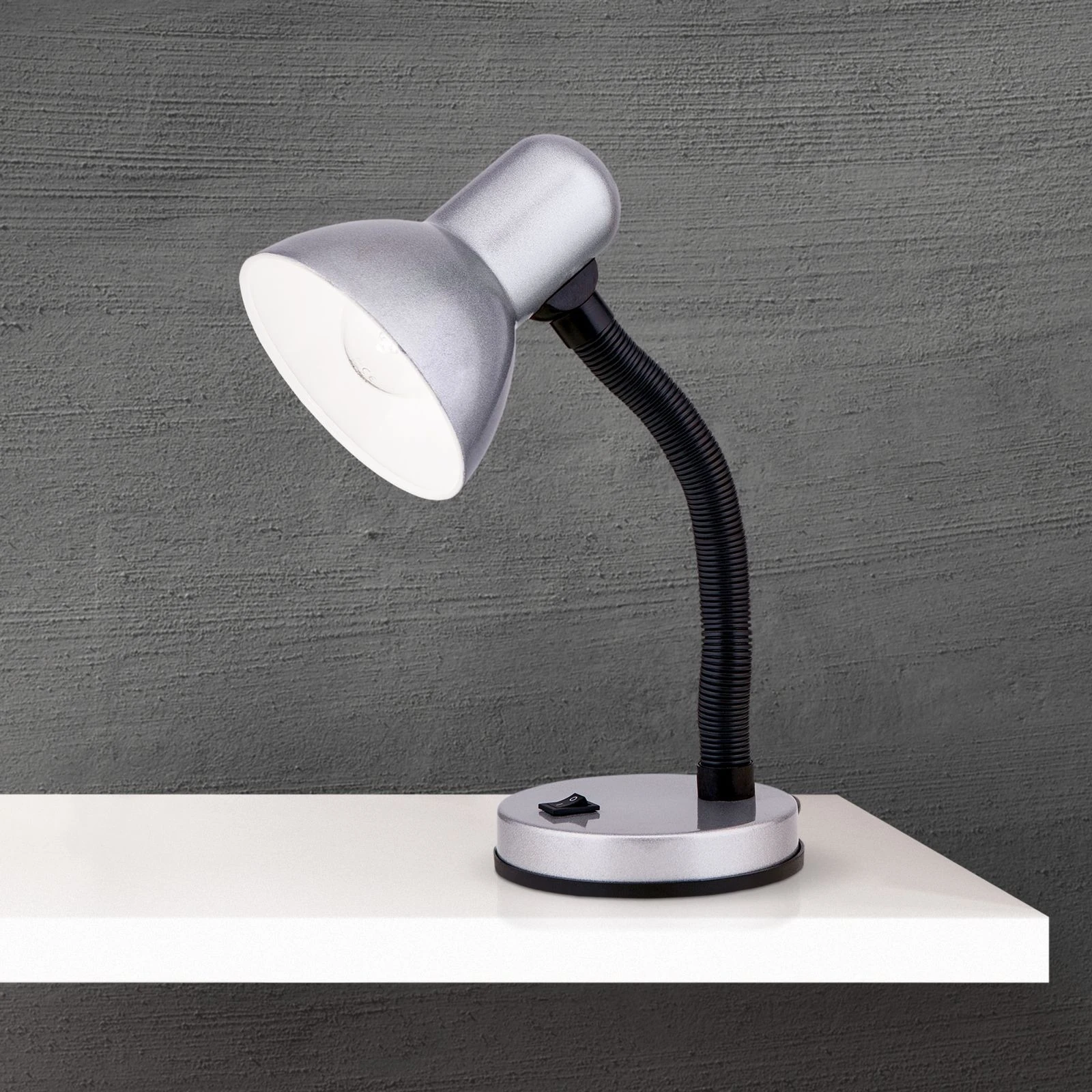 Stona lampa NEMO, srebro - 1