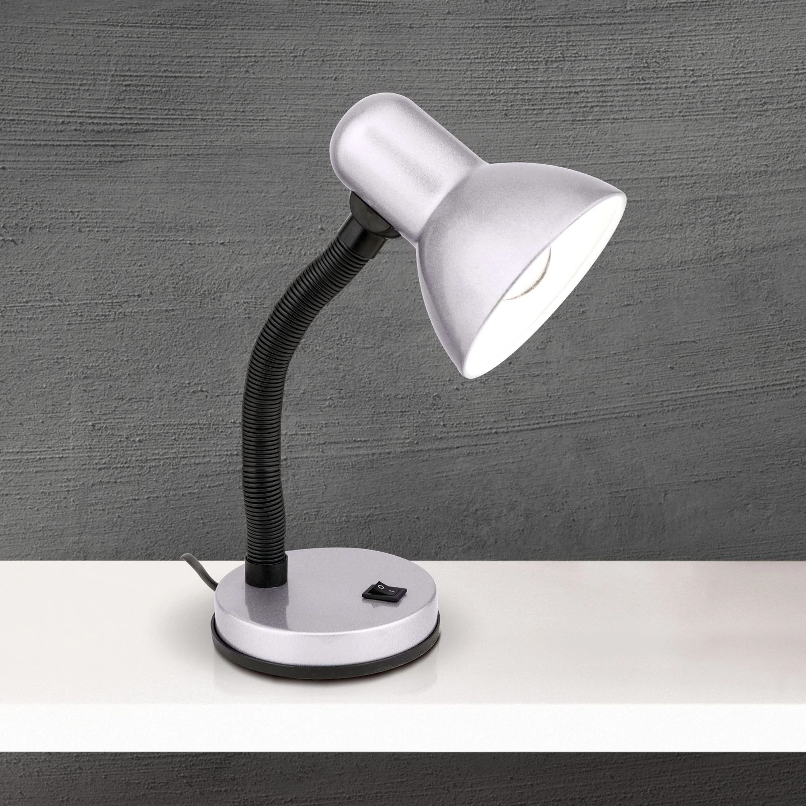 Stona lampa NEMO, srebro - 2