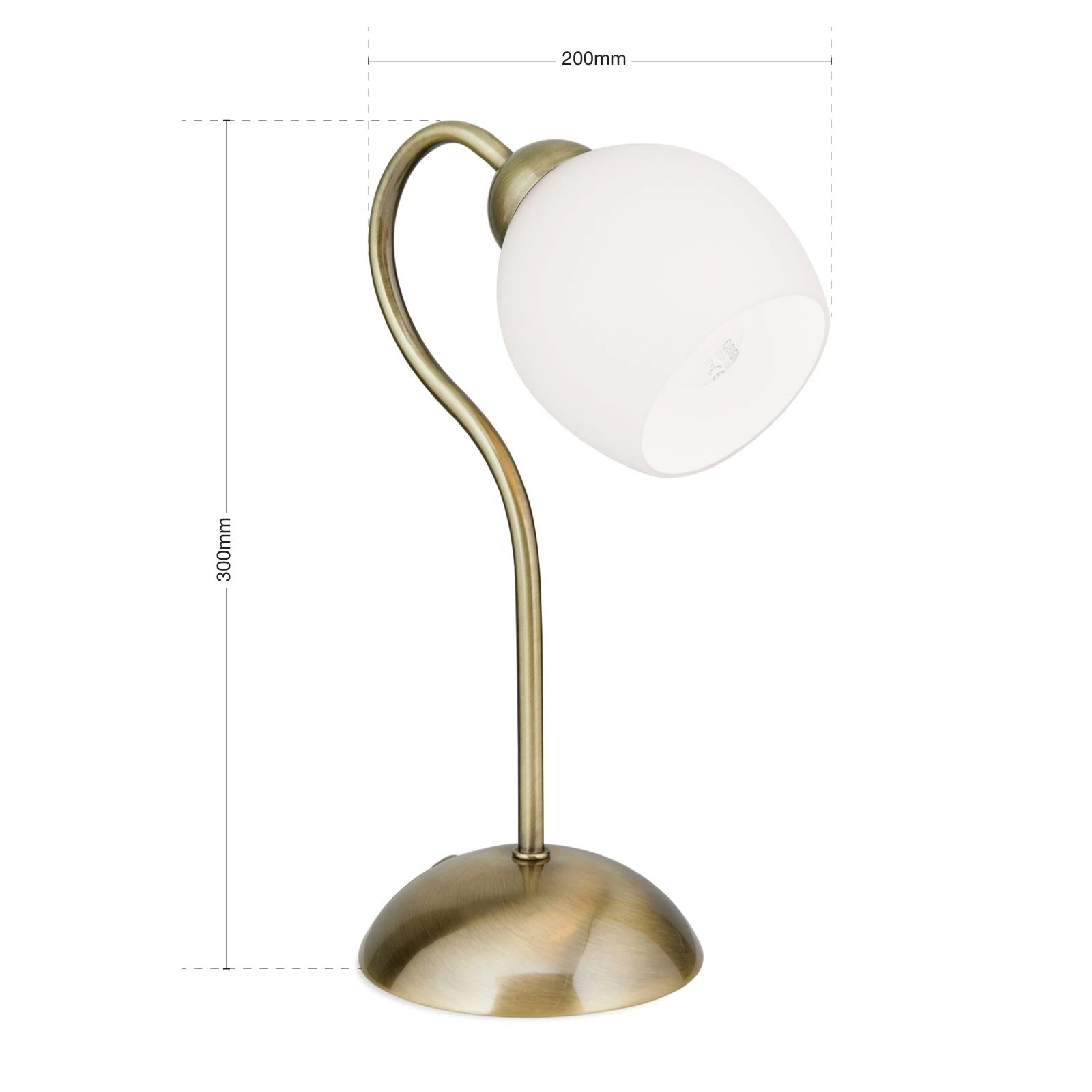 Stona lampa TULPO, antik mesing - 7