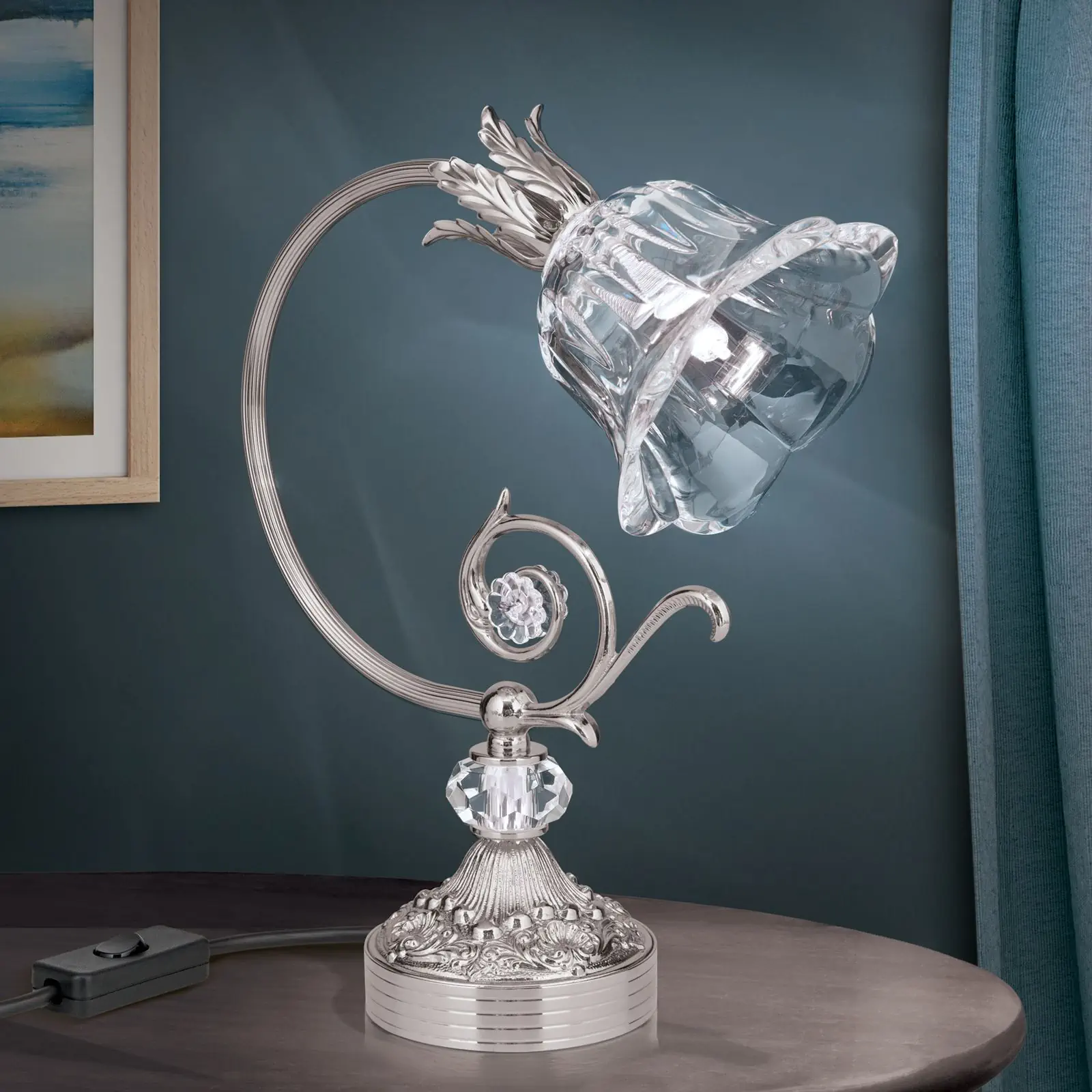 Stona lampa LA BOHEME, antik srebro - 1