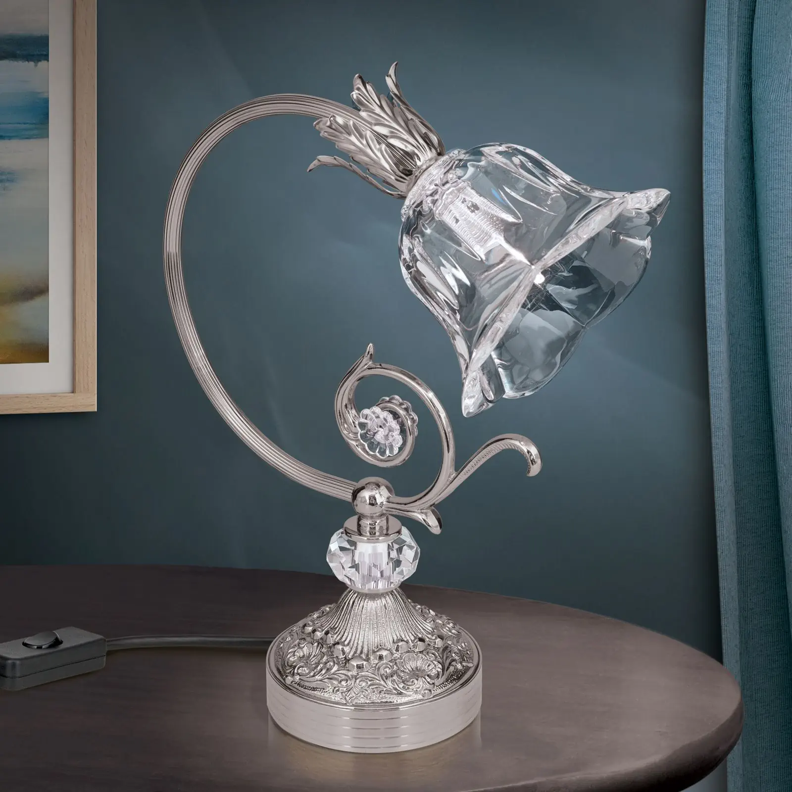 Stona lampa LA BOHEME, antik srebro - 2