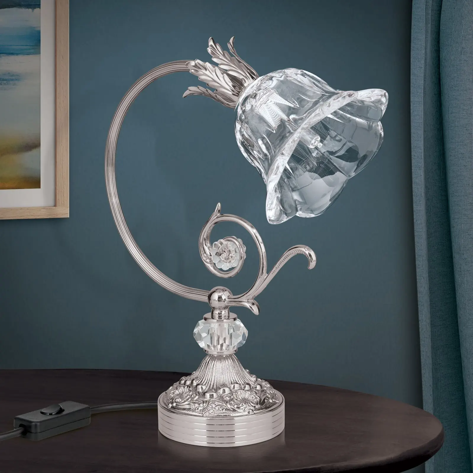 Stona lampa LA BOHEME, antik srebro - 3