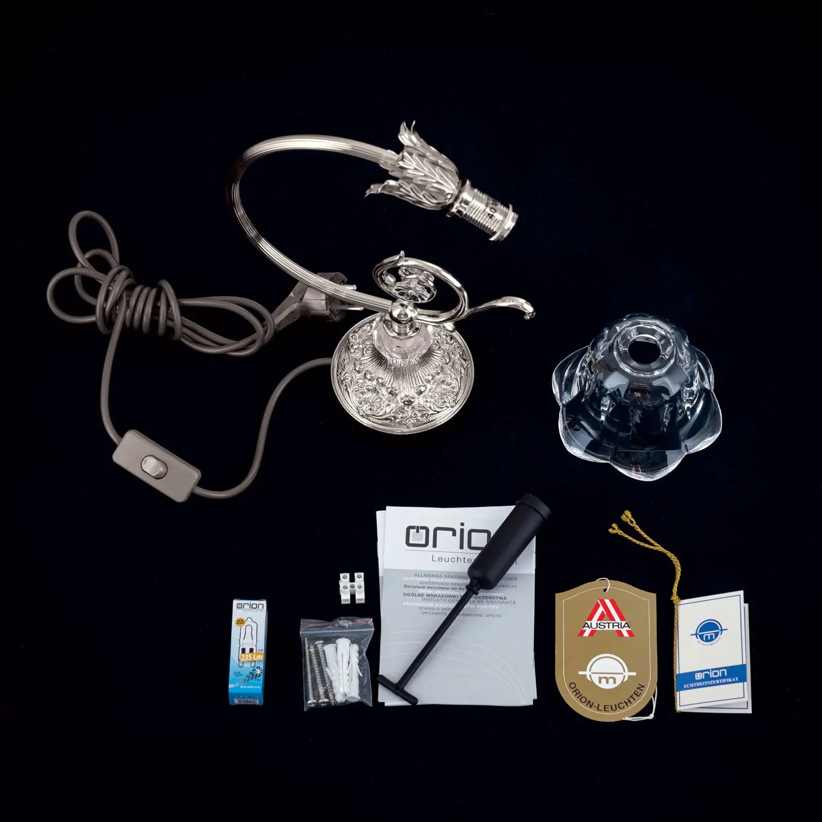 Stona lampa LA BOHEME, antik srebro - 8