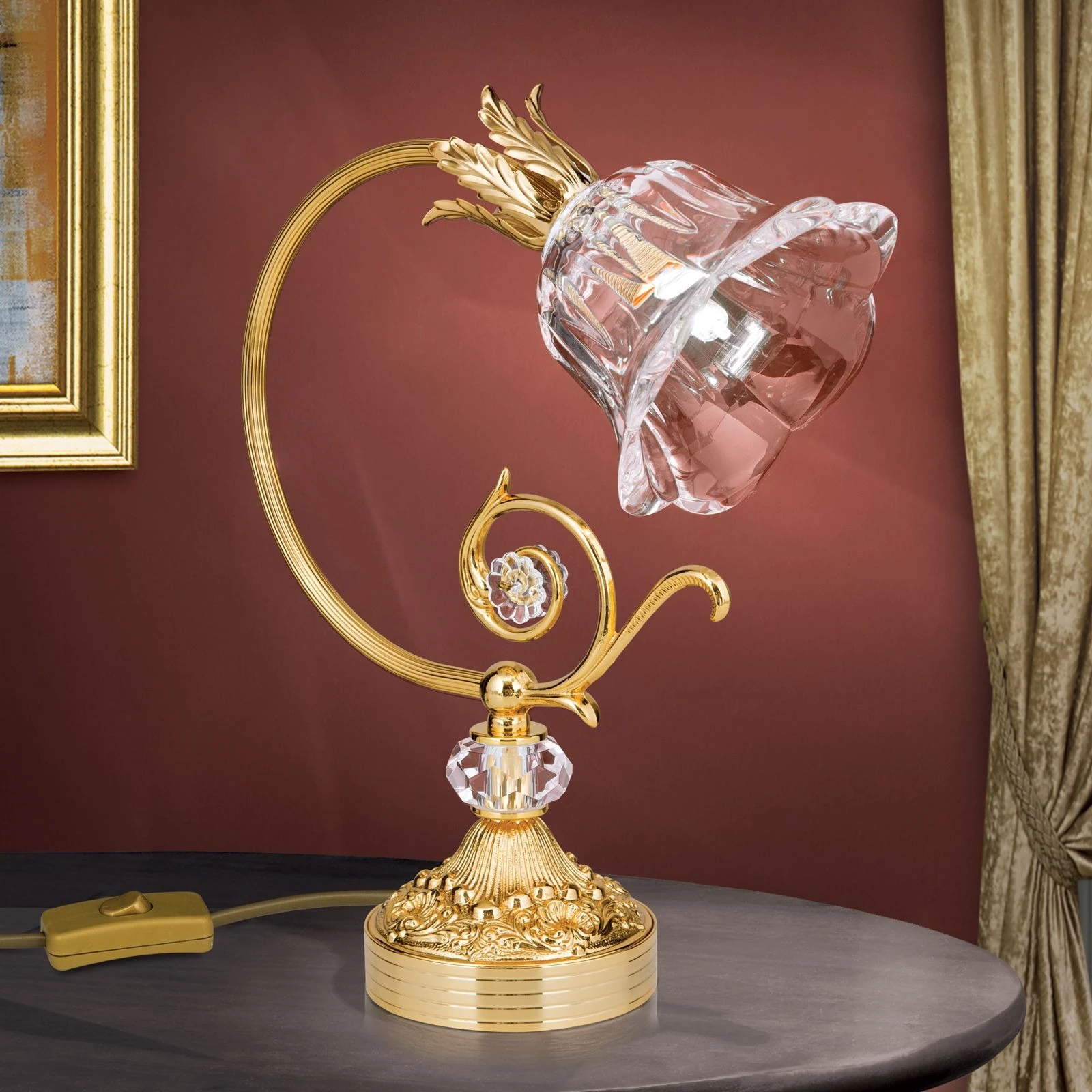 Stona lampa LA BOHEME, 24-karatno pozlaćena - 1