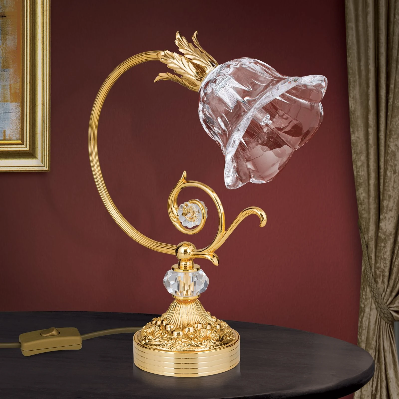 Stona lampa LA BOHEME, 24-karatno pozlaćena - 3