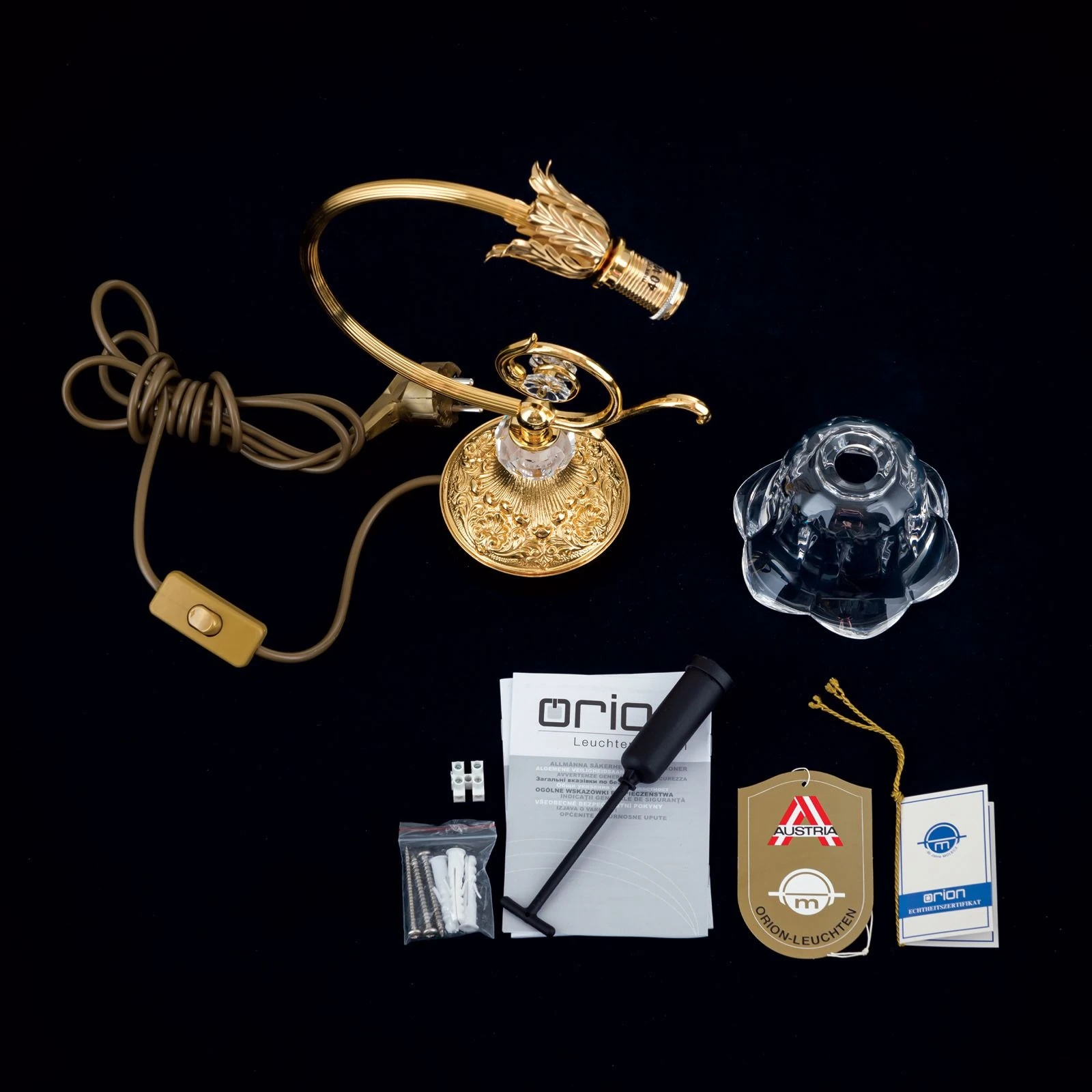 Stona lampa LA BOHEME, 24-karatno pozlaćena - 8