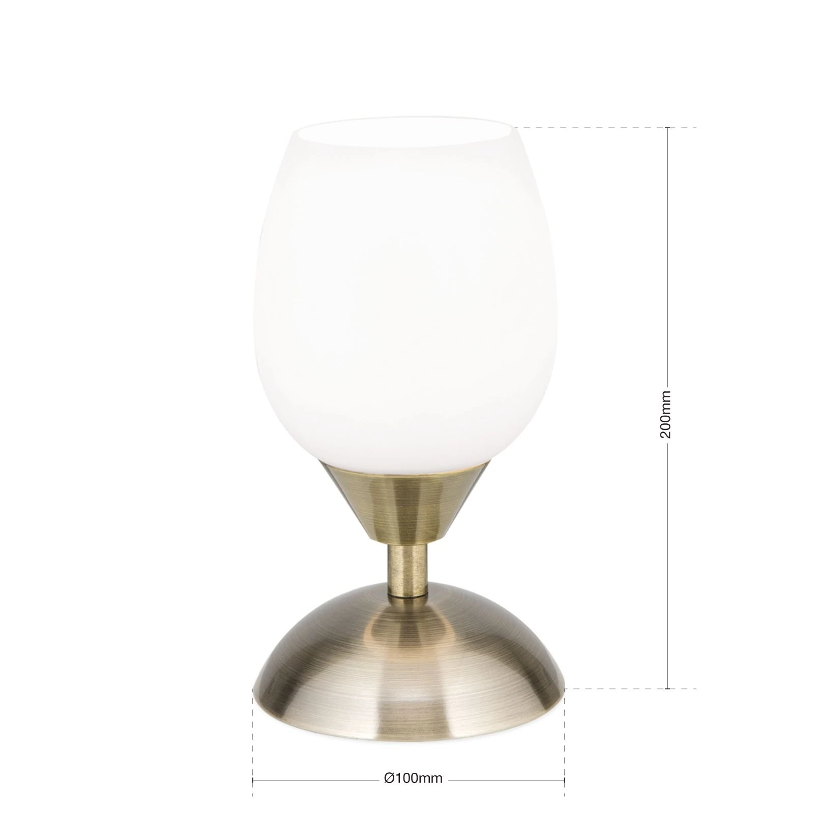 Stona lampa TULPA, antik mesing - 7