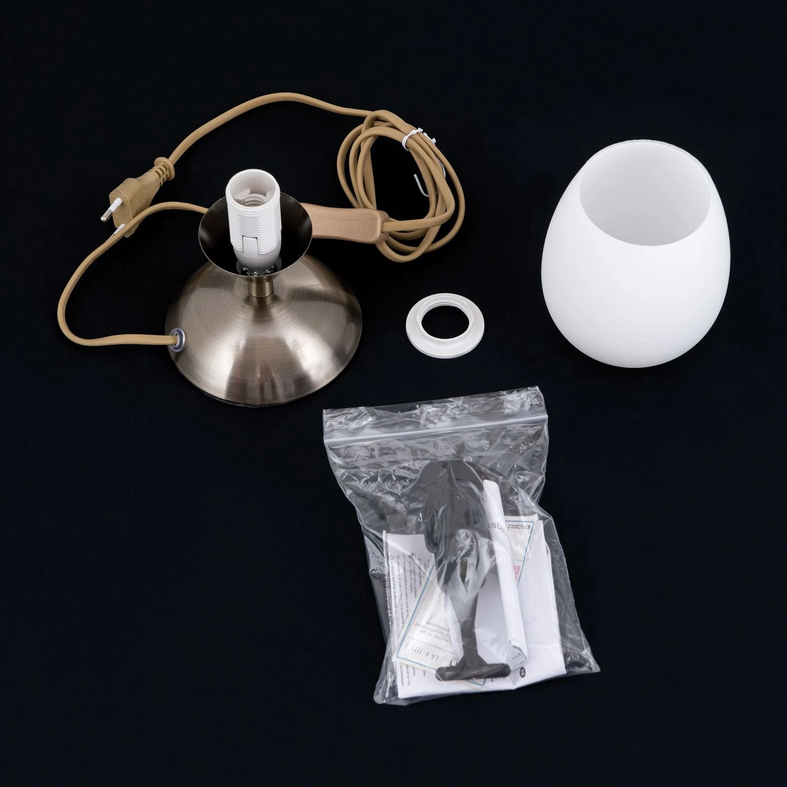 Stona lampa TULPA, antik mesing - 8