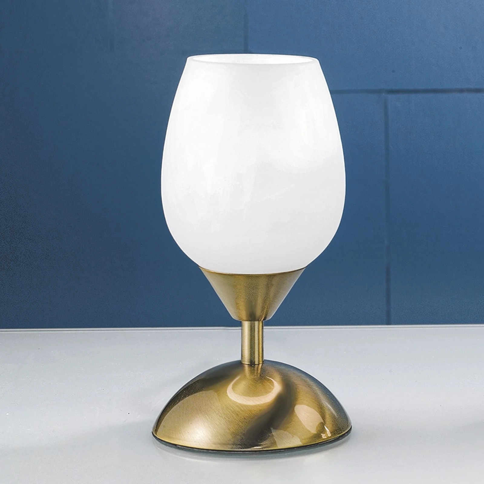 Stona lampa TULPA, antik mesing - 9