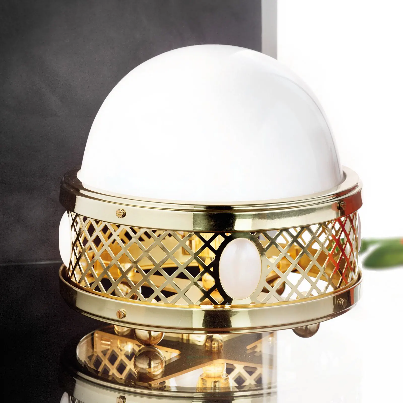 Stona lampa ALT WIEN, sjajni mesing, H23 cm - 1