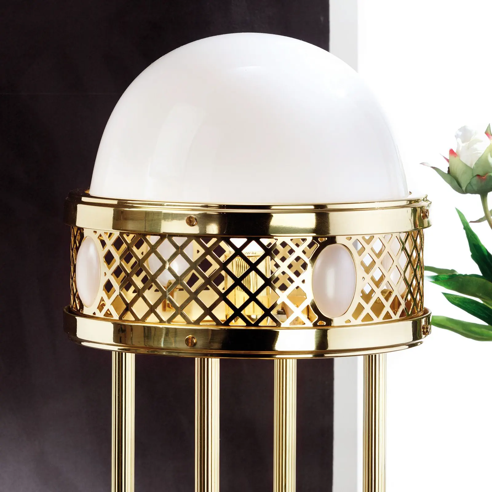 Stona lampa ALT WIEN, sjajni mesing, H56 cm - 3